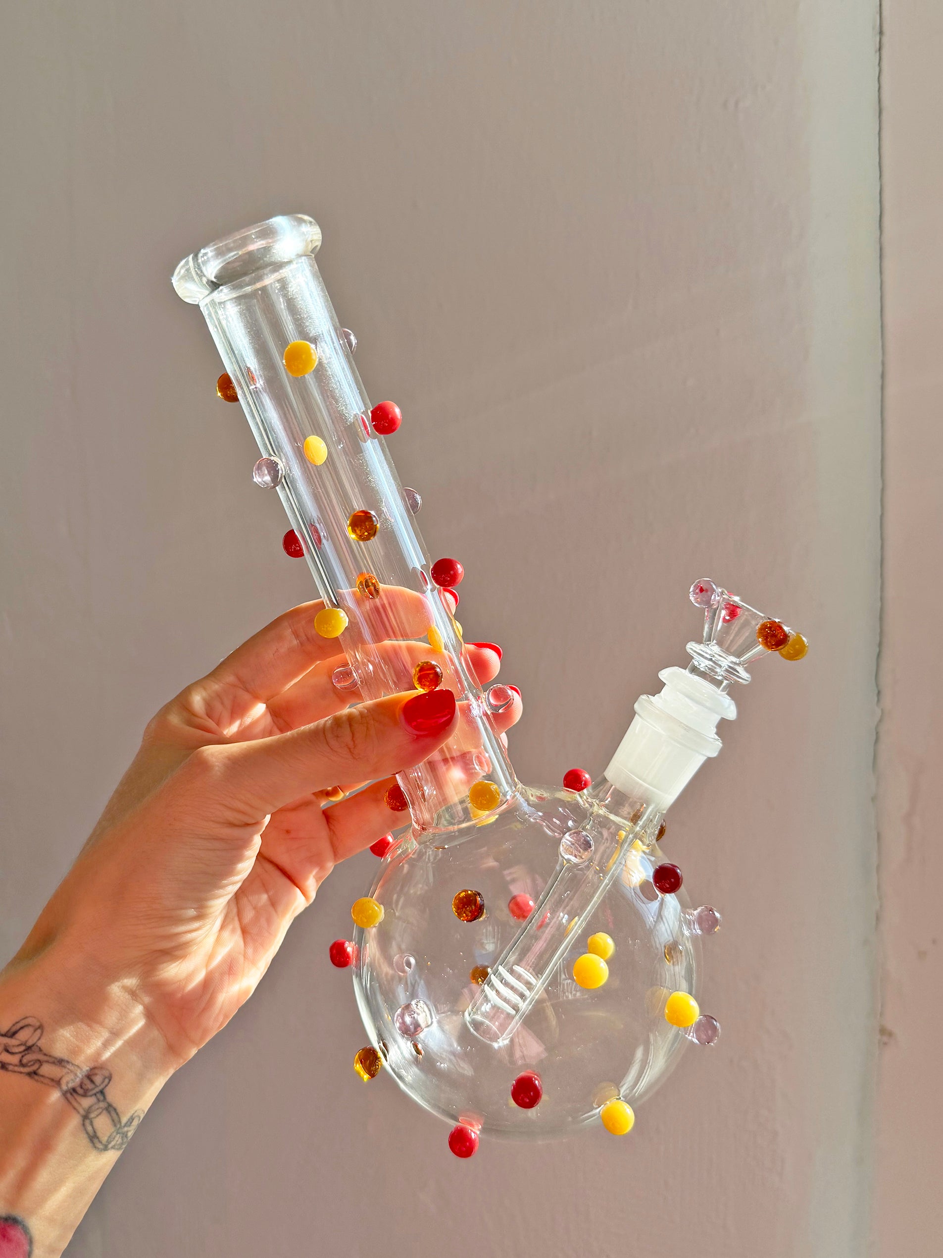 Circus Dots Bong- Transparent
