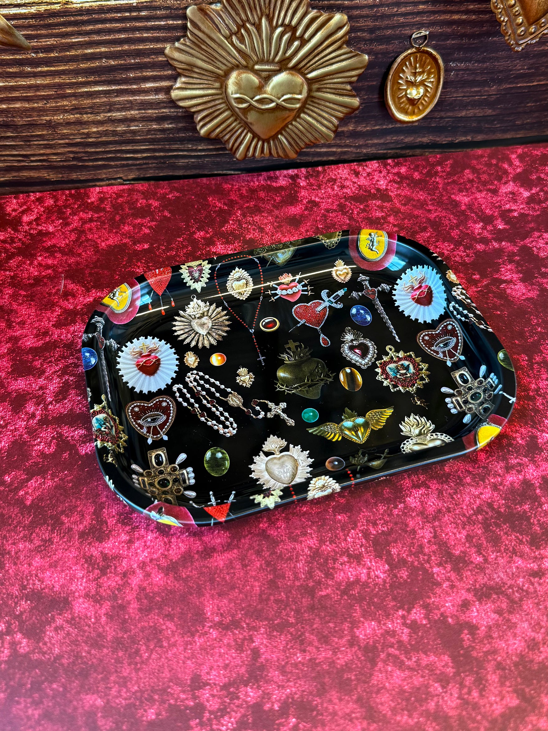 Sacred Heart Rolling Tray