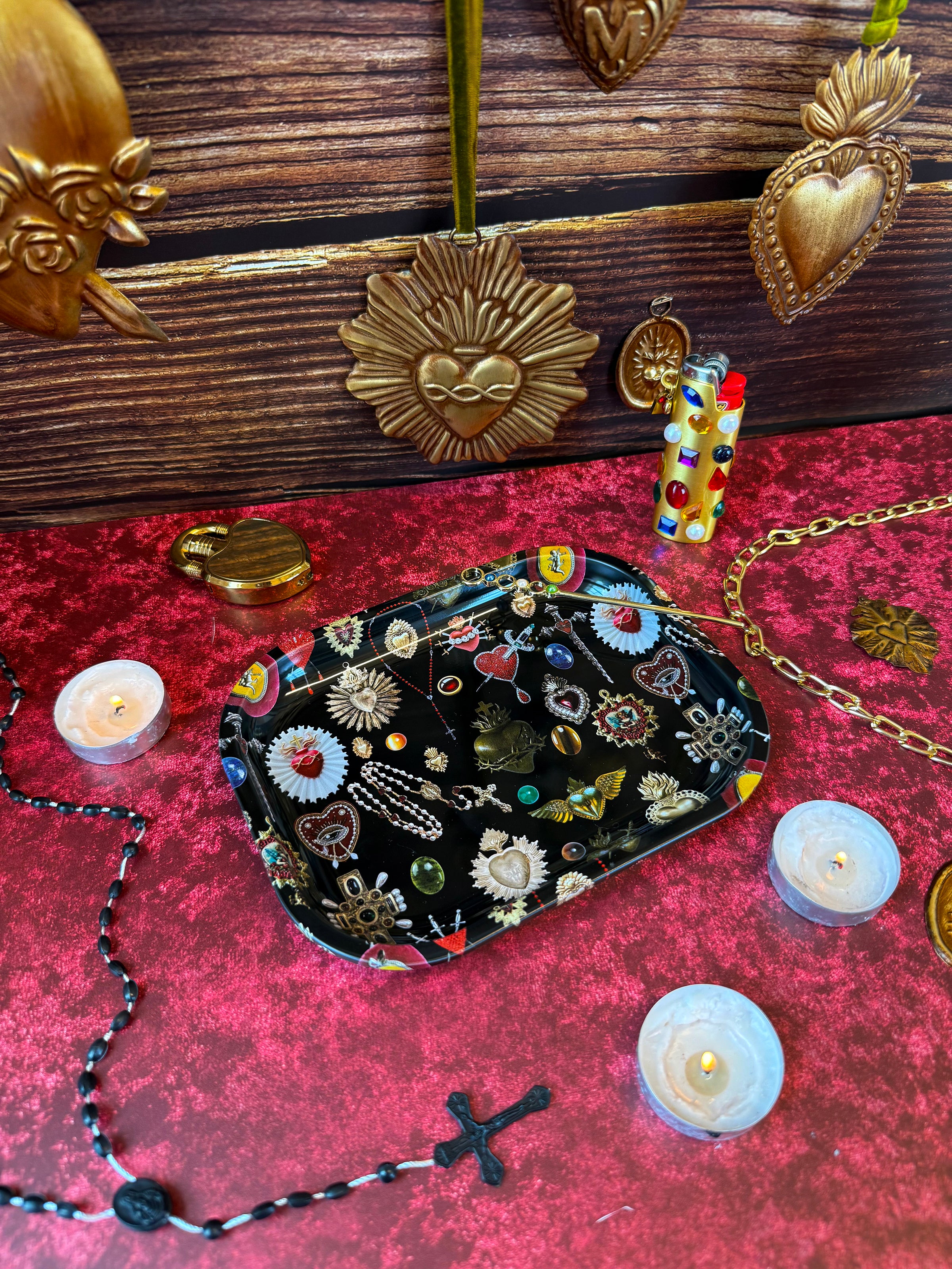 Sacred Heart Rolling Tray