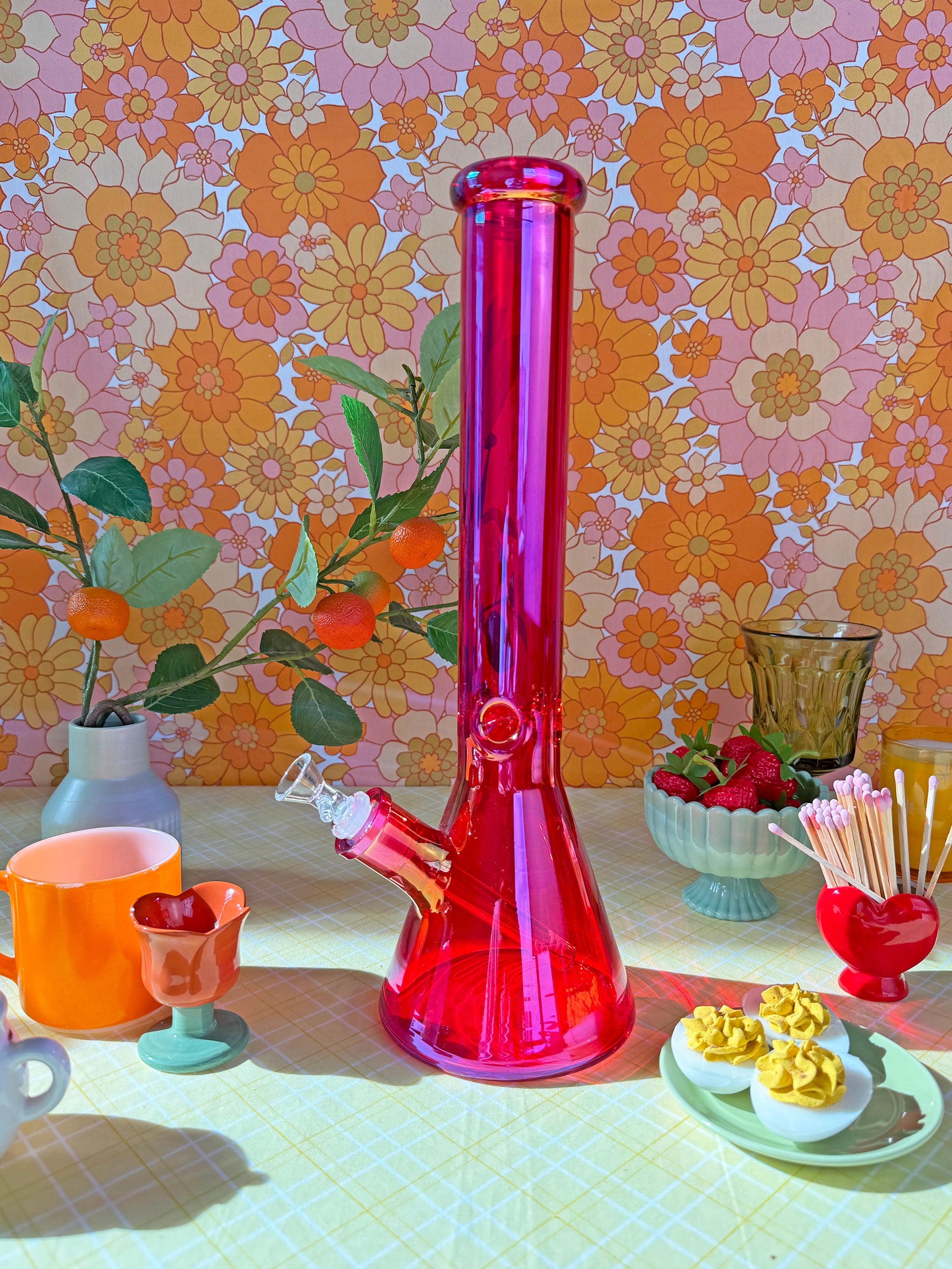 XL Radiant Bong - Cherry Red