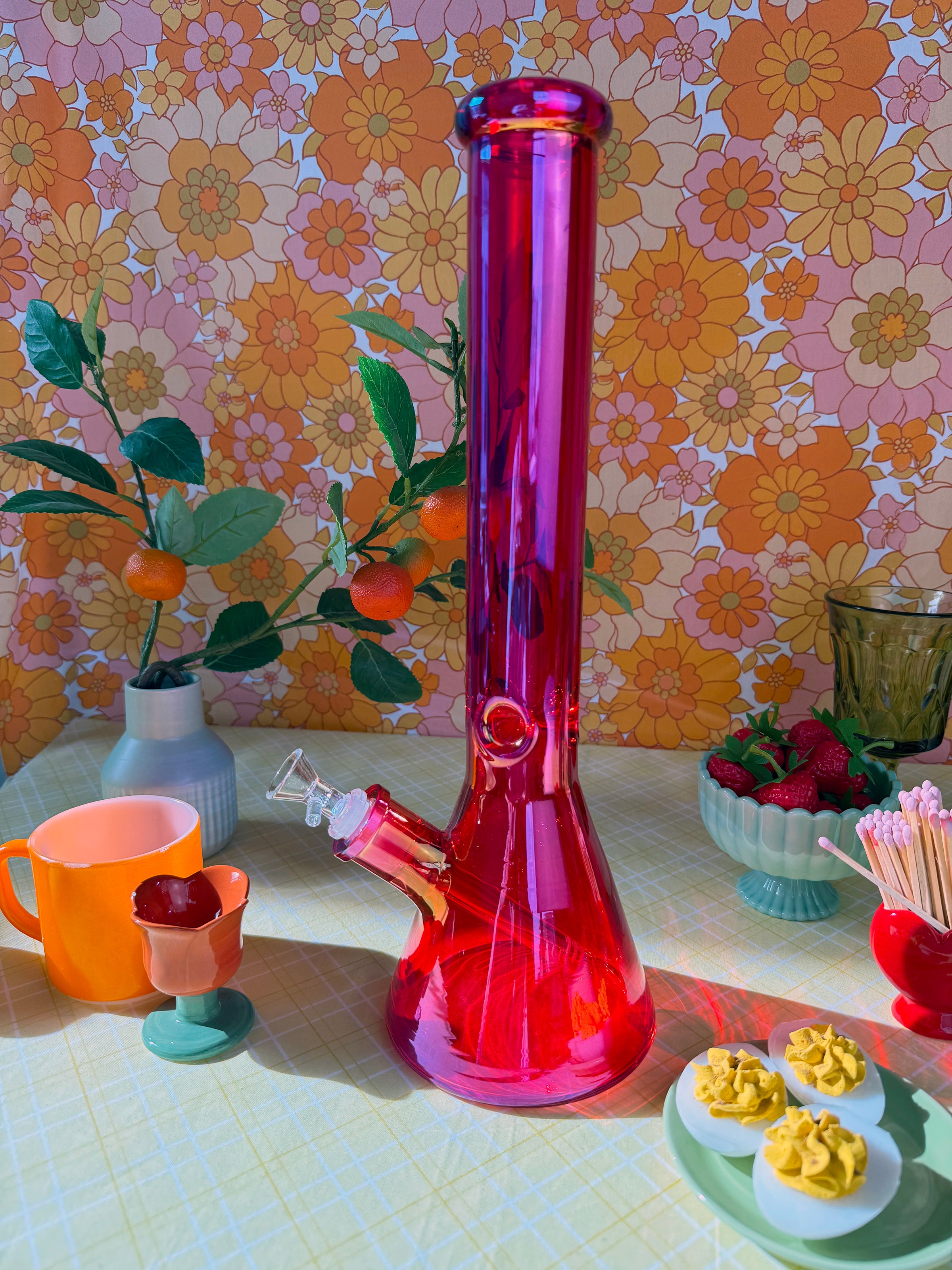 XL Radiant Bong - Cherry Red