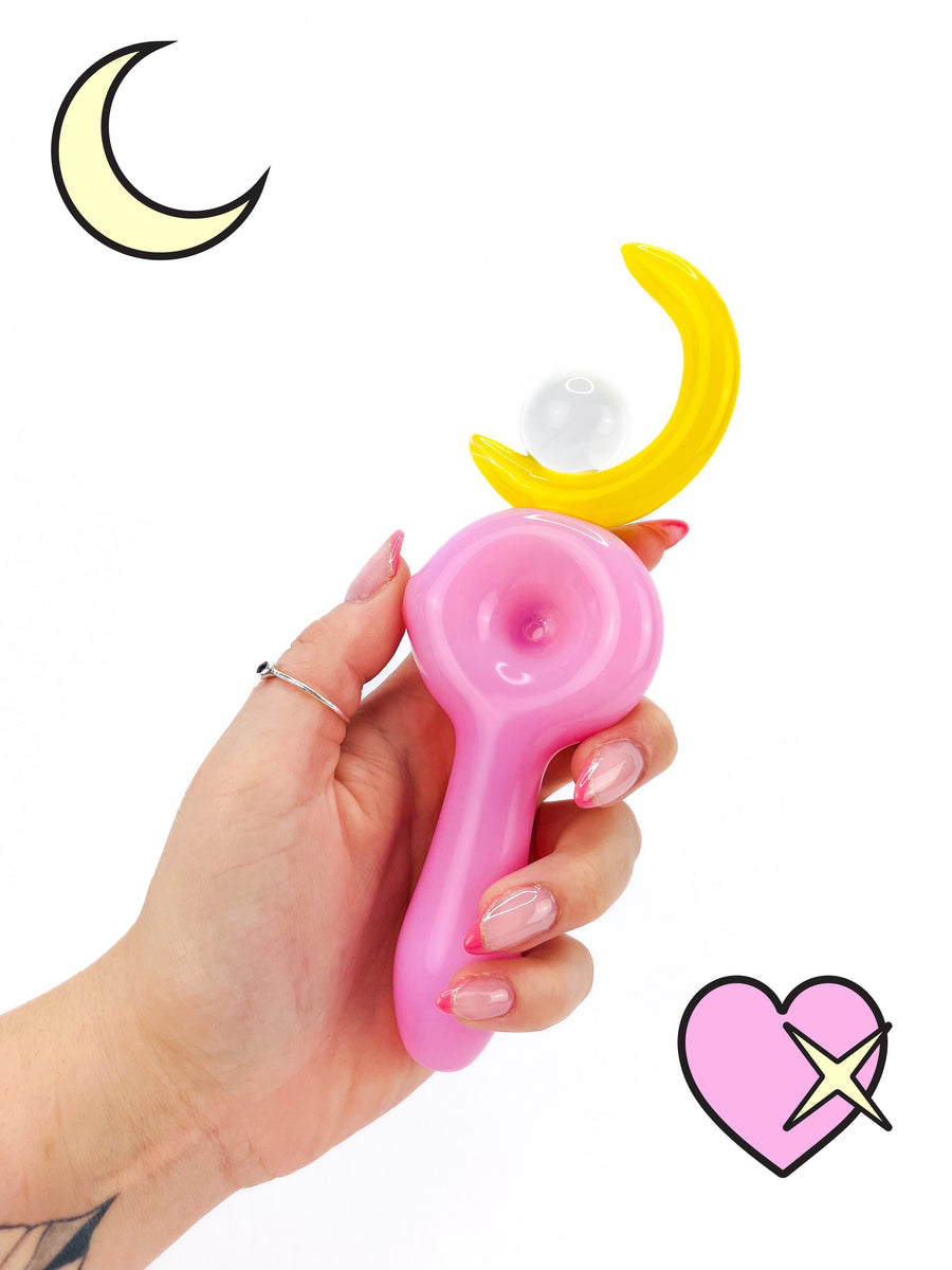 Crescent Moon Wand Pipe