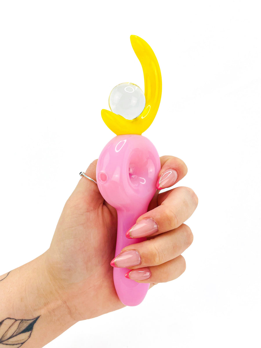 Crescent Moon Wand Pipe