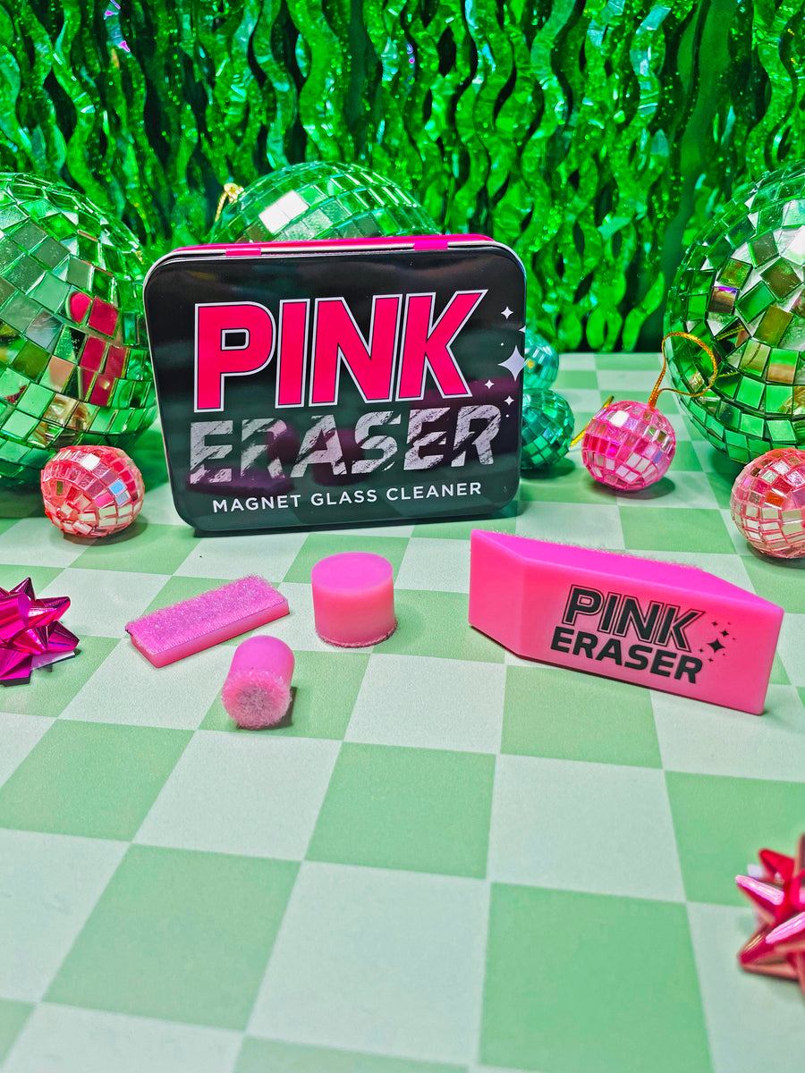 Pink Eraser- Magnetic Glass Cleaner