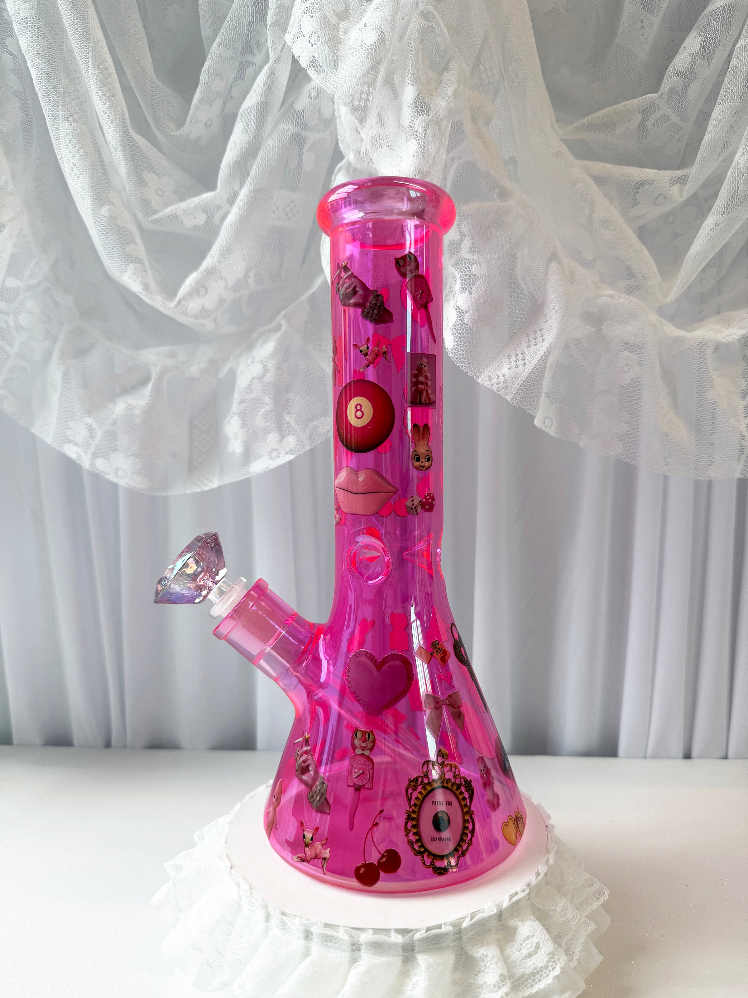 Pink Things Beaker Bong