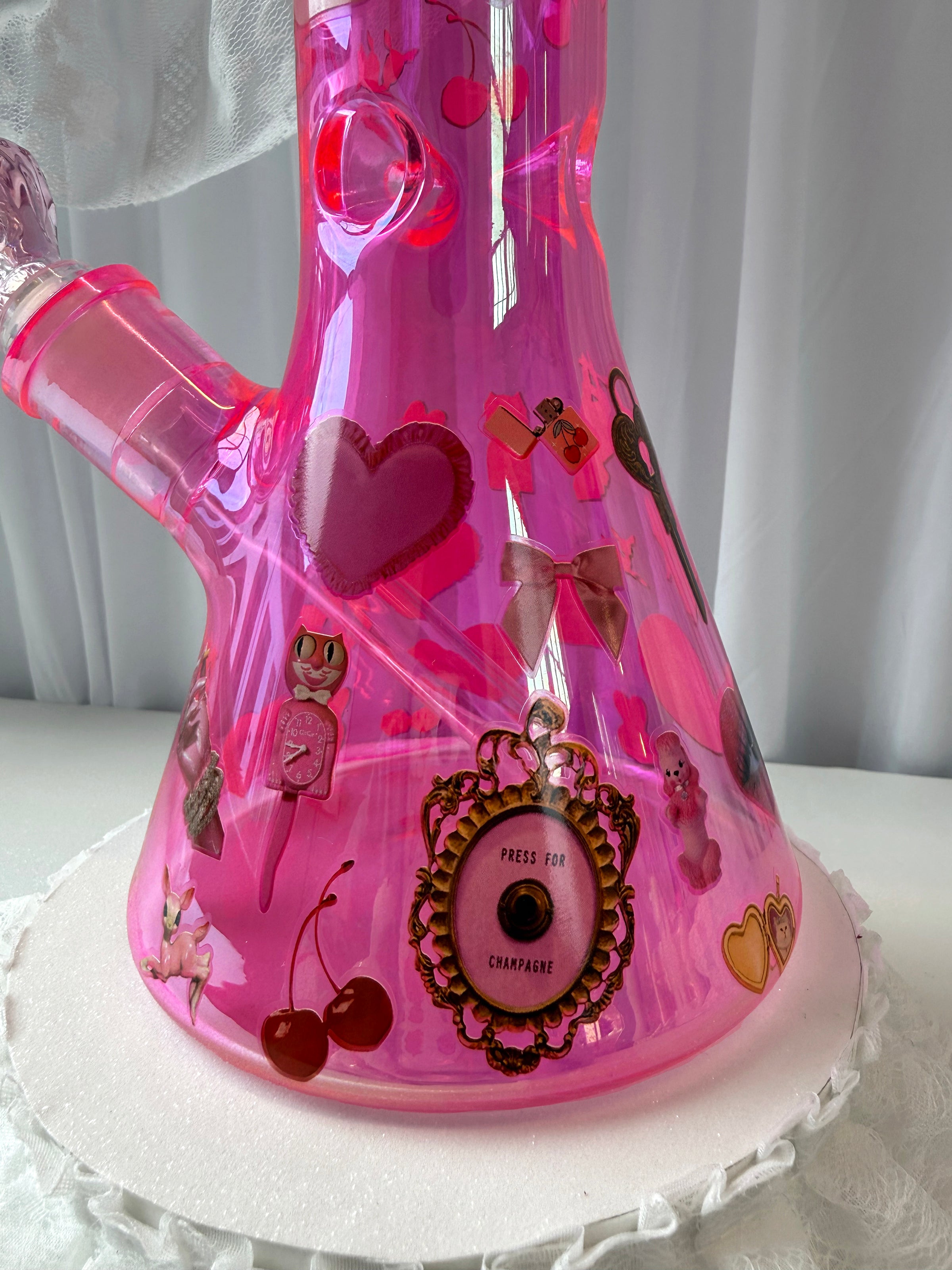 Pink Things Beaker Bong