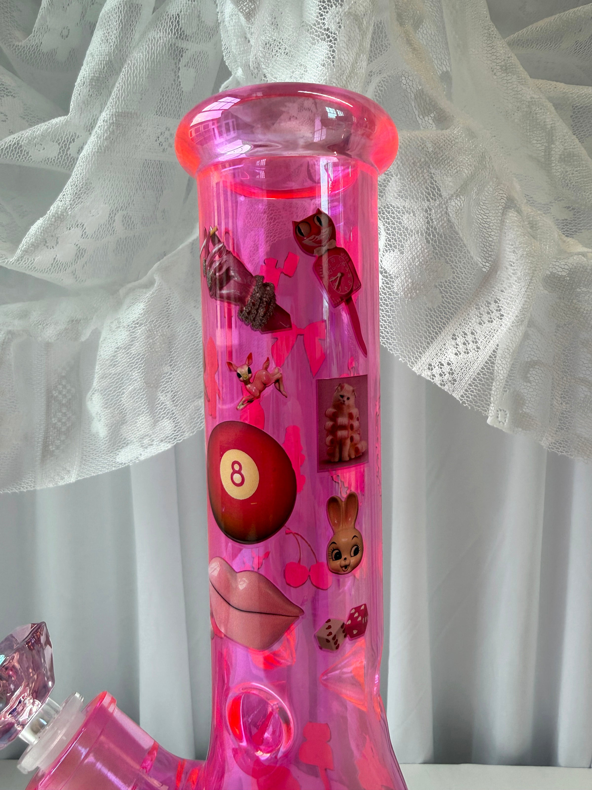 Pink Things Beaker Bong