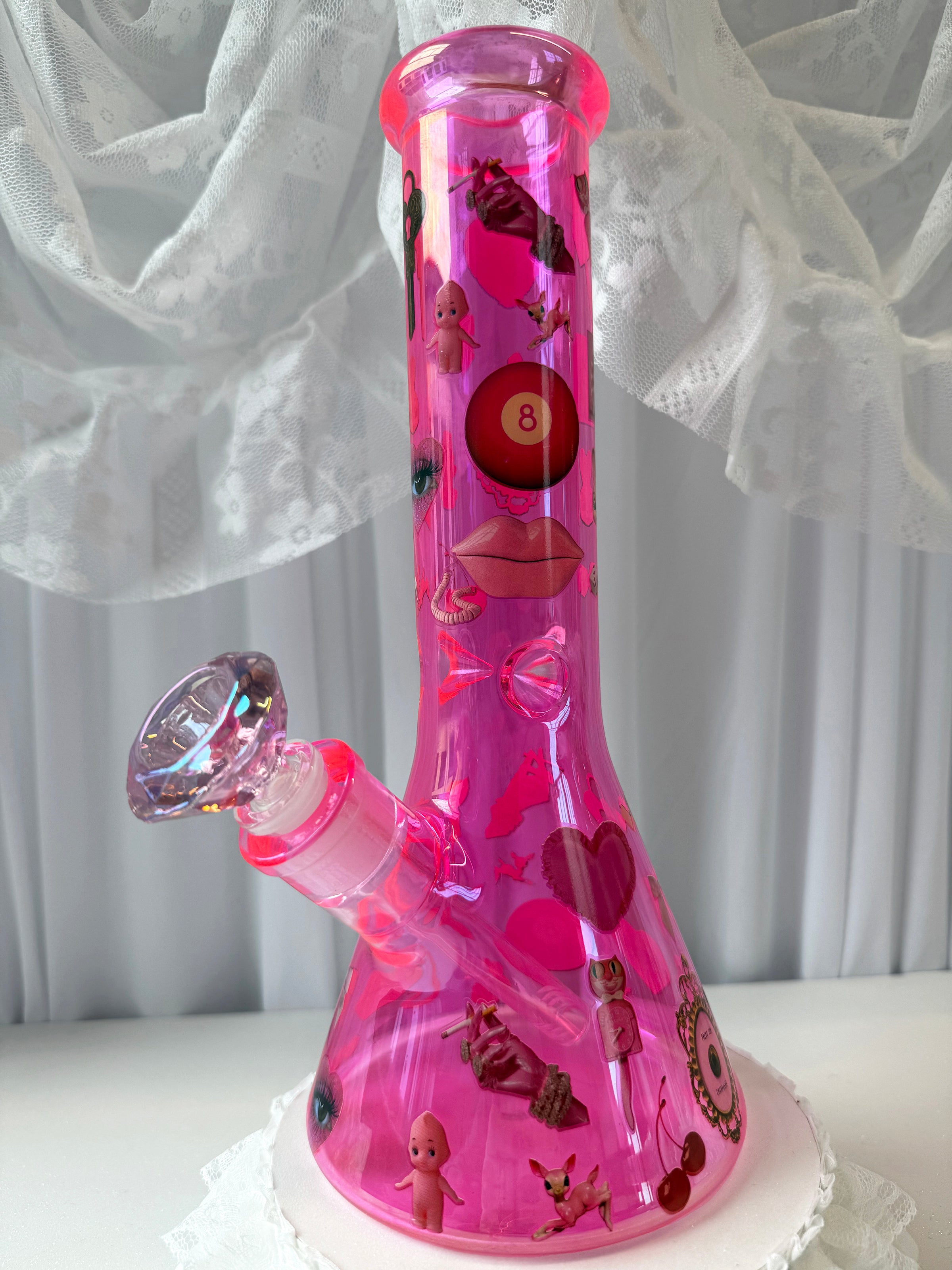 Pink Things Beaker Bong
