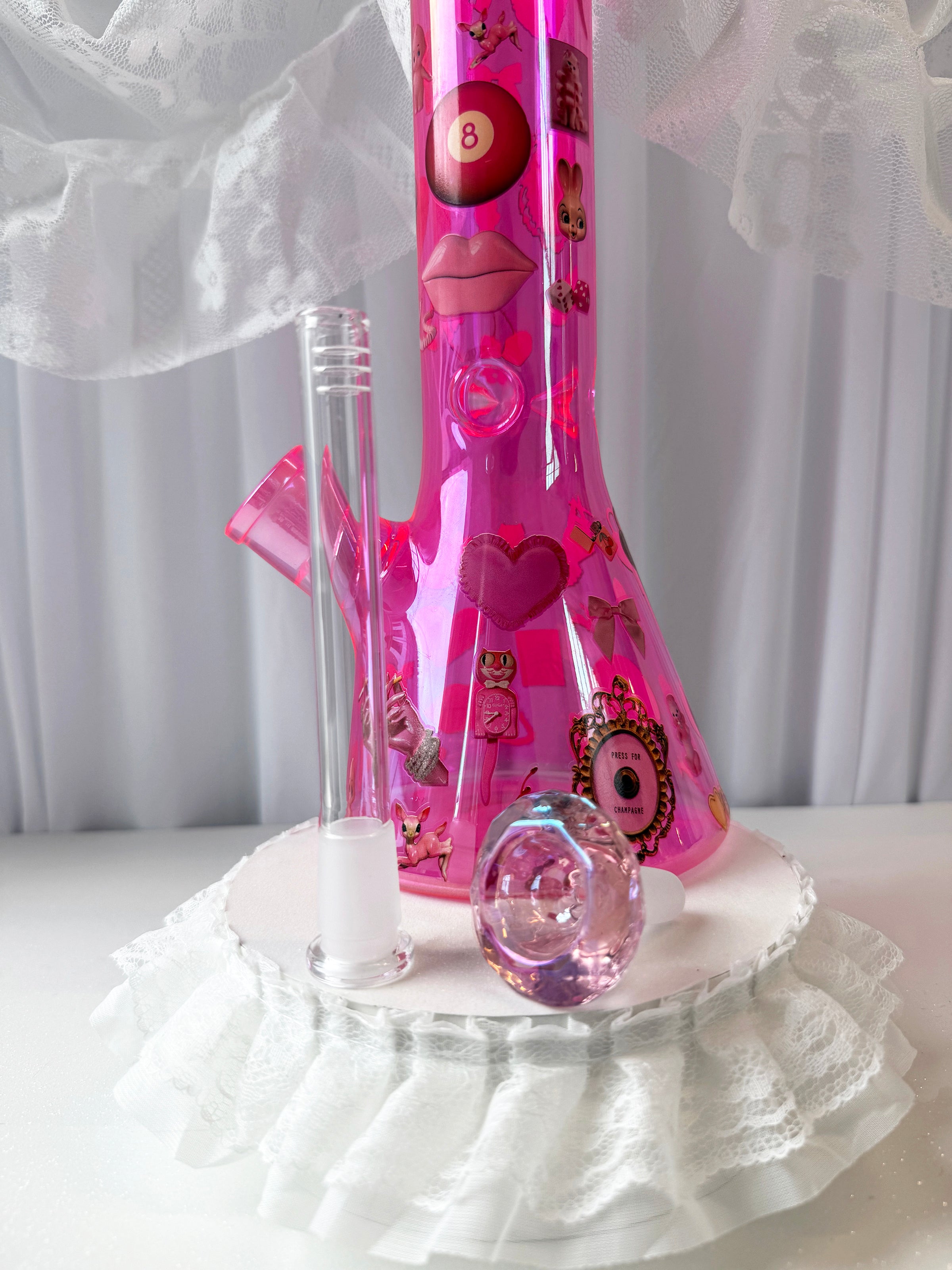 Pink Things Beaker Bong