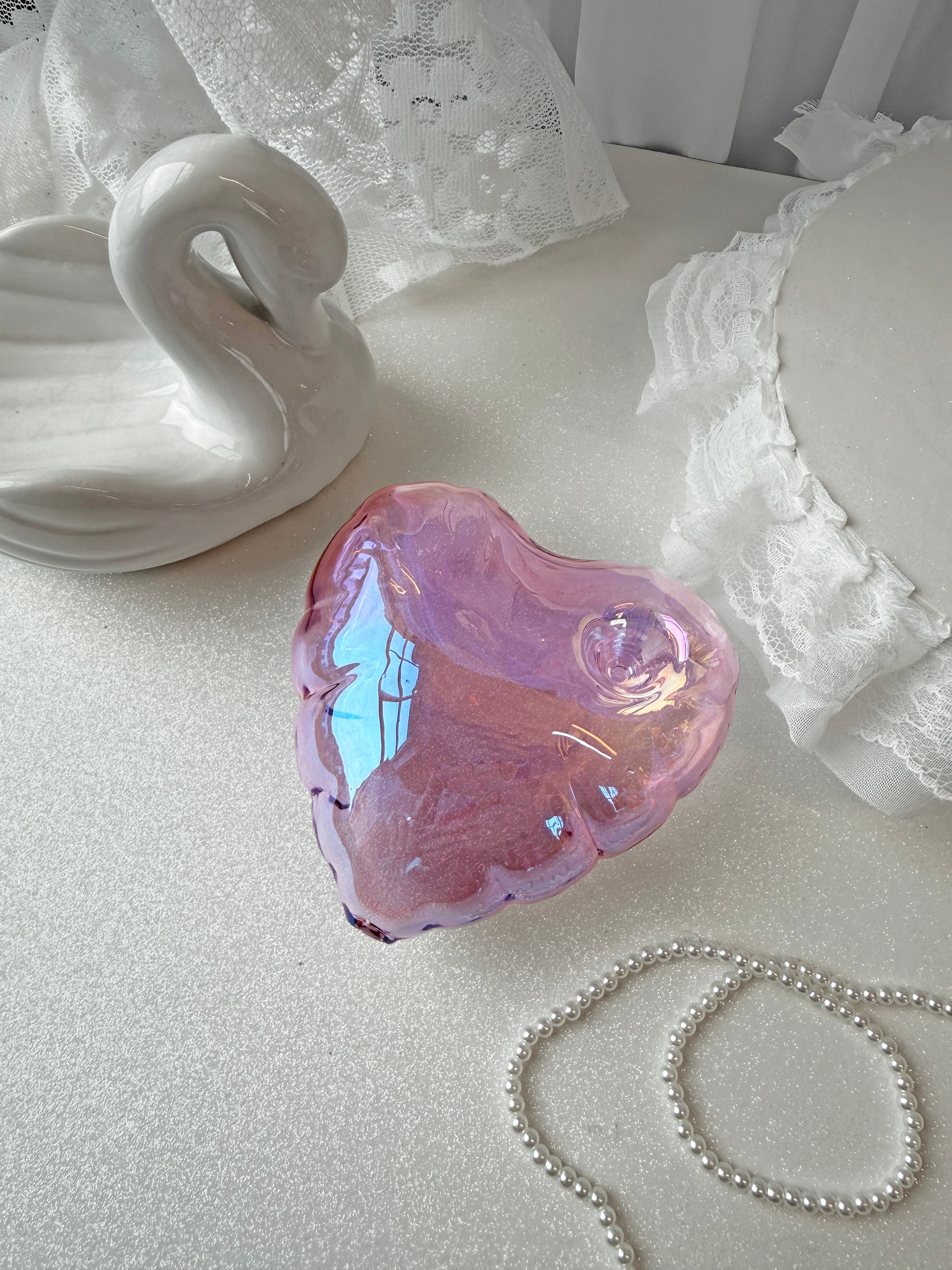 Balloon Heart Pipe- Pink