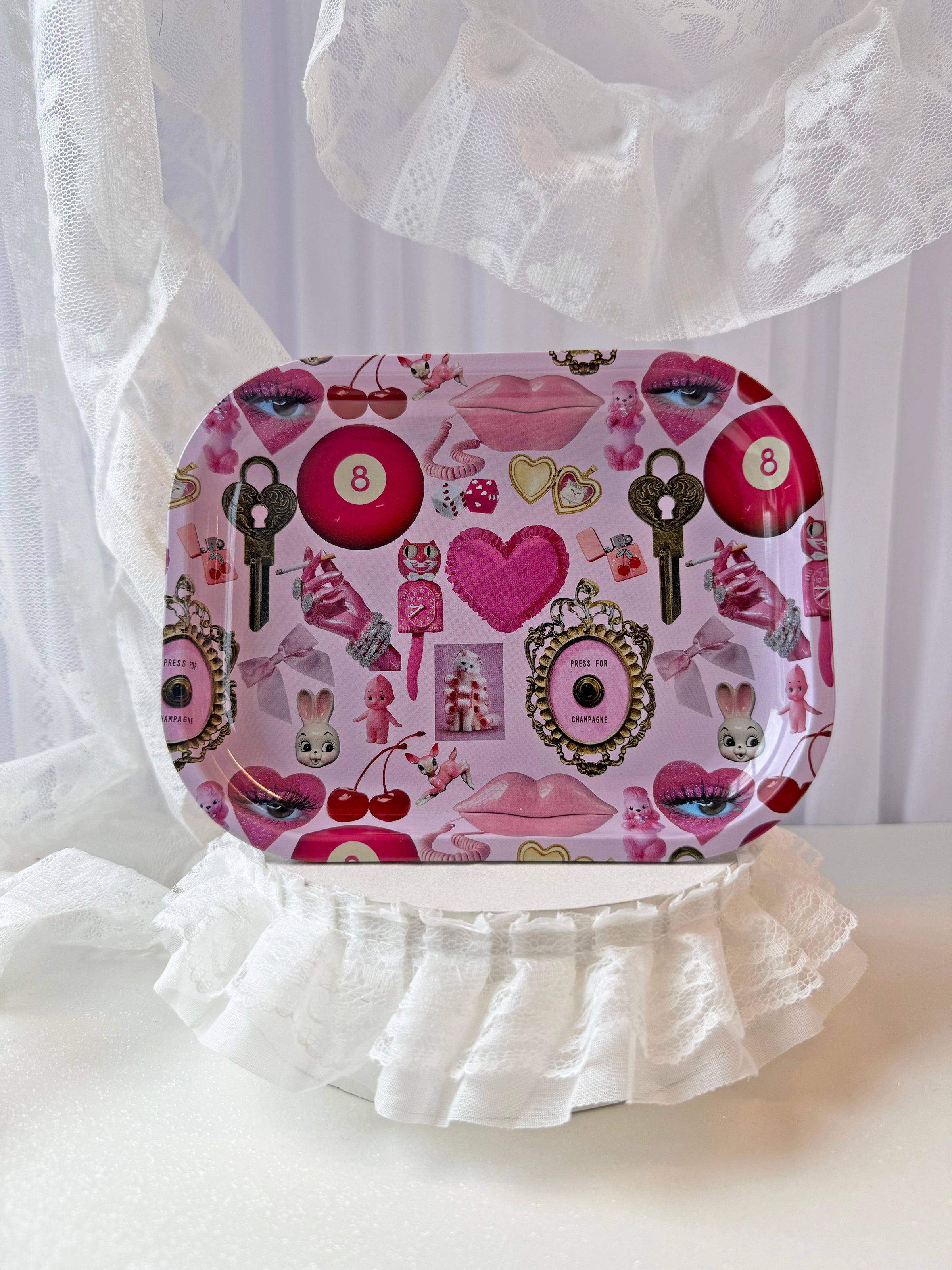 Pink Things Rolling Tray