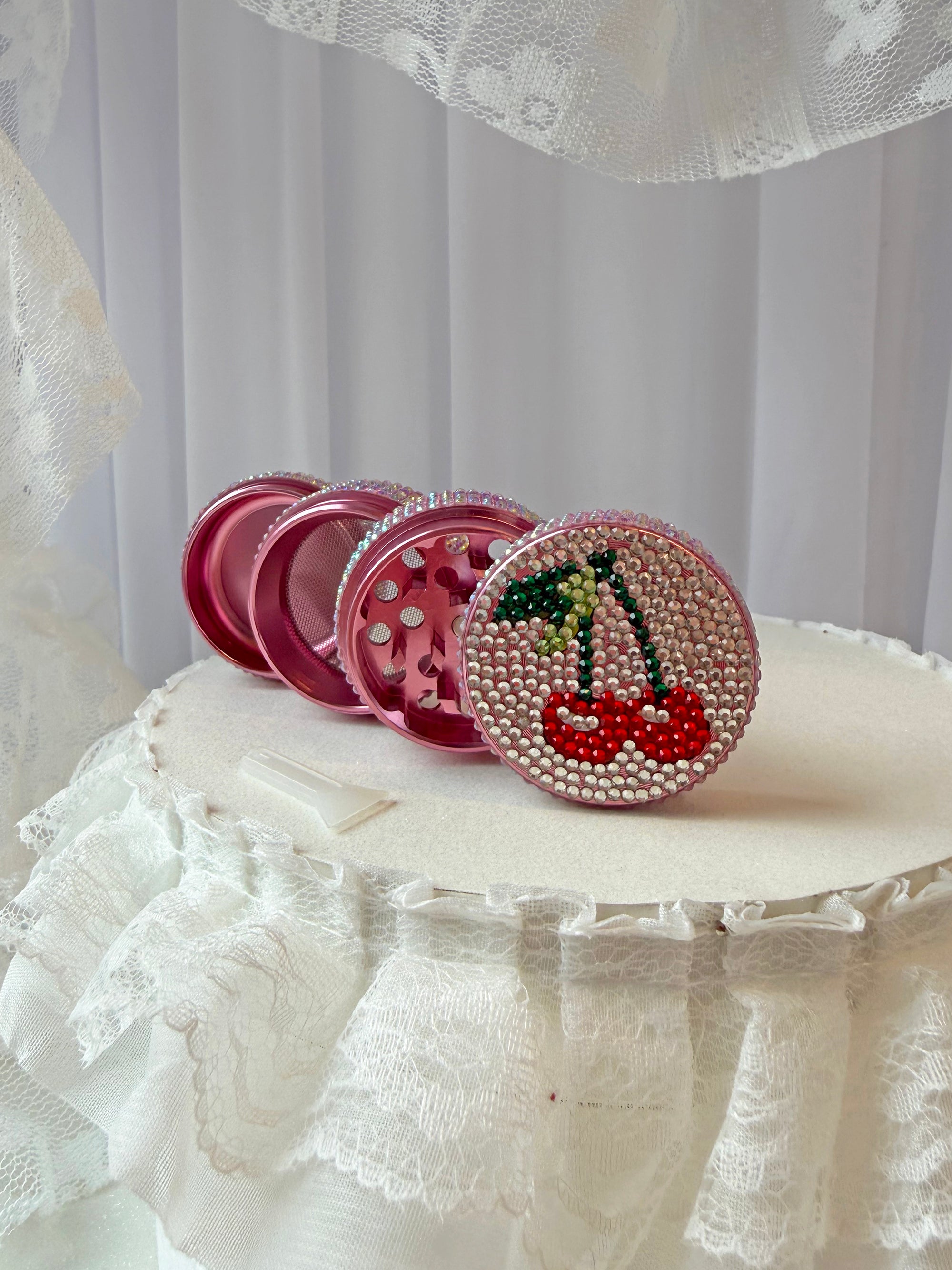 Mini Rhinestone Cherry Grinder