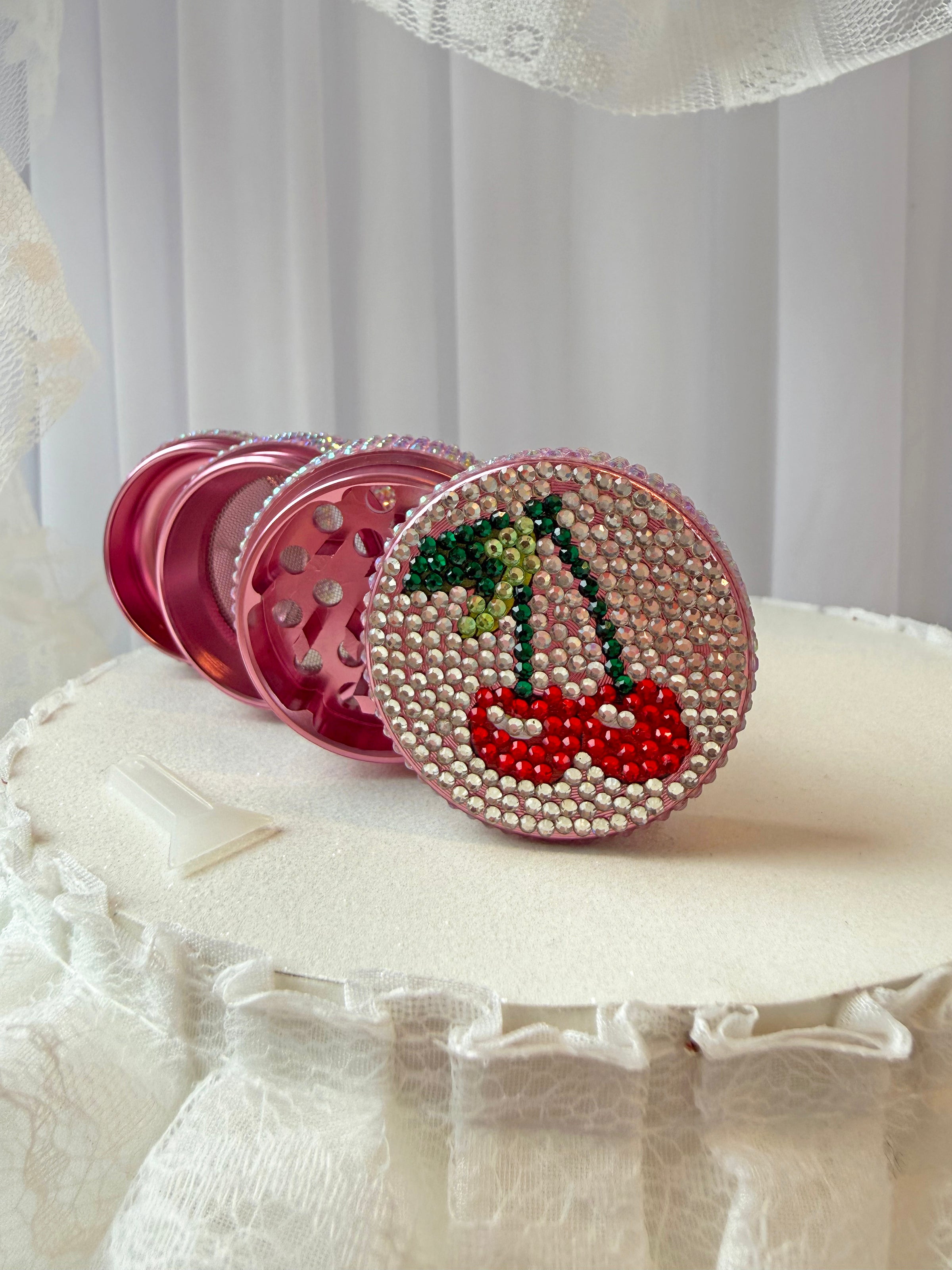 Mini Rhinestone Cherry Grinder