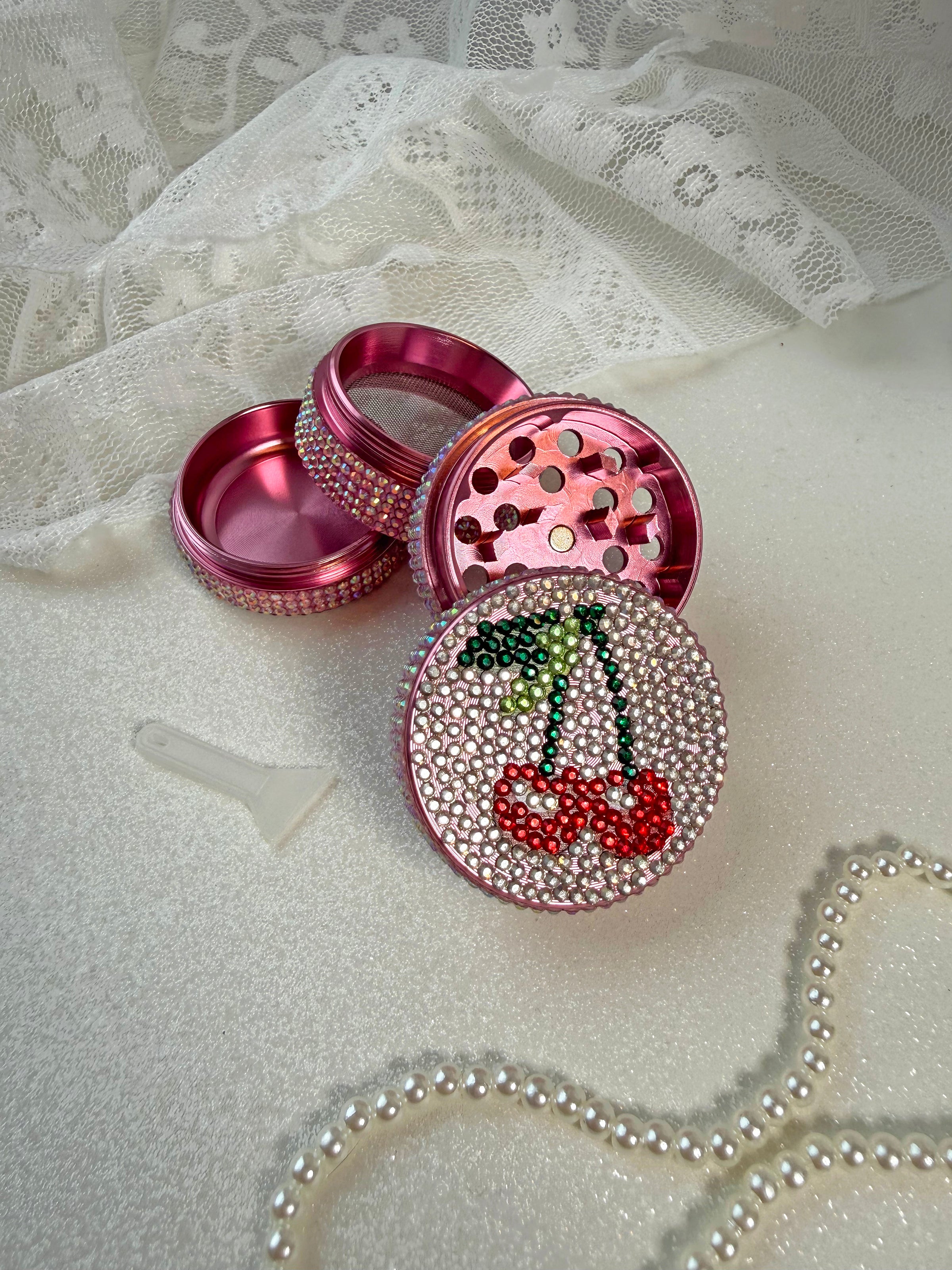 Mini Rhinestone Cherry Grinder