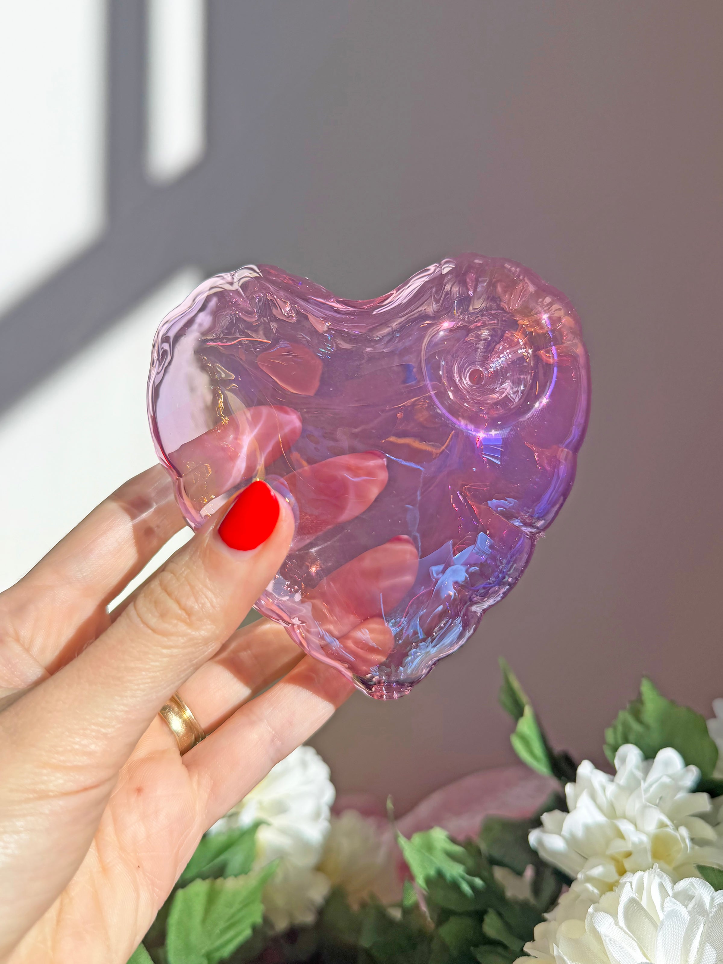 Balloon Heart Pipe- Pink