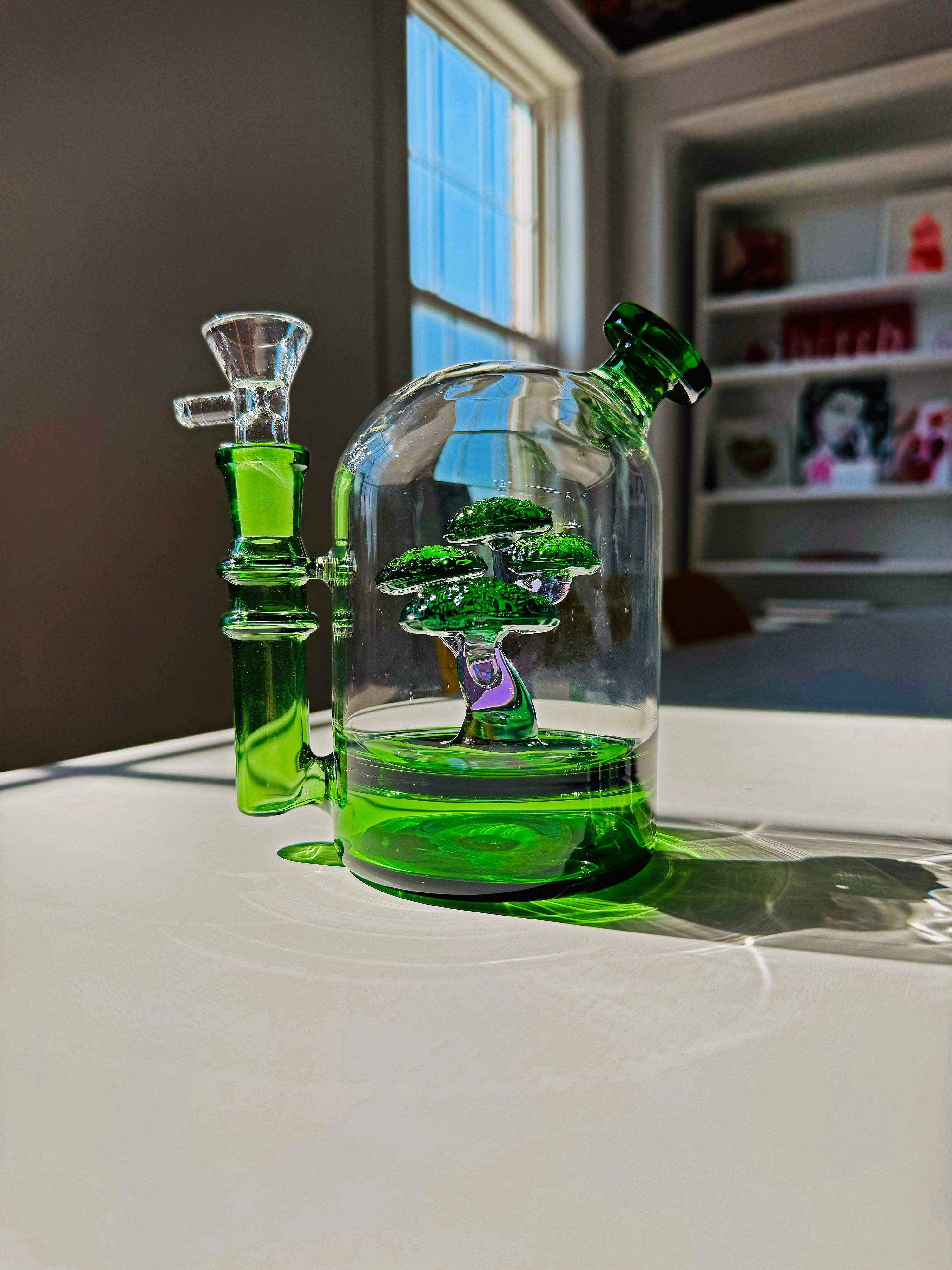bonsai tree bong Bonsai Cloche Bong- Green – Shop Burning Love