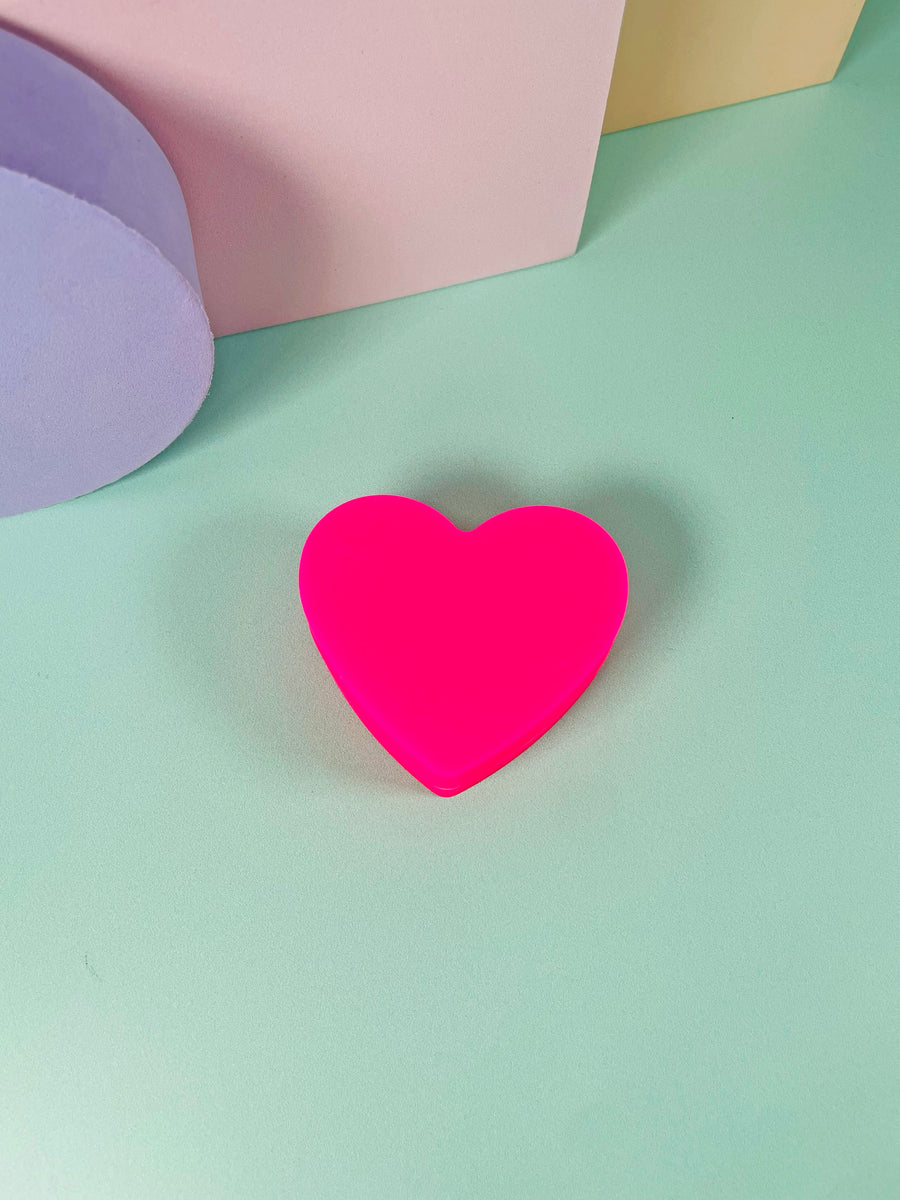 Heart silicone container- pink