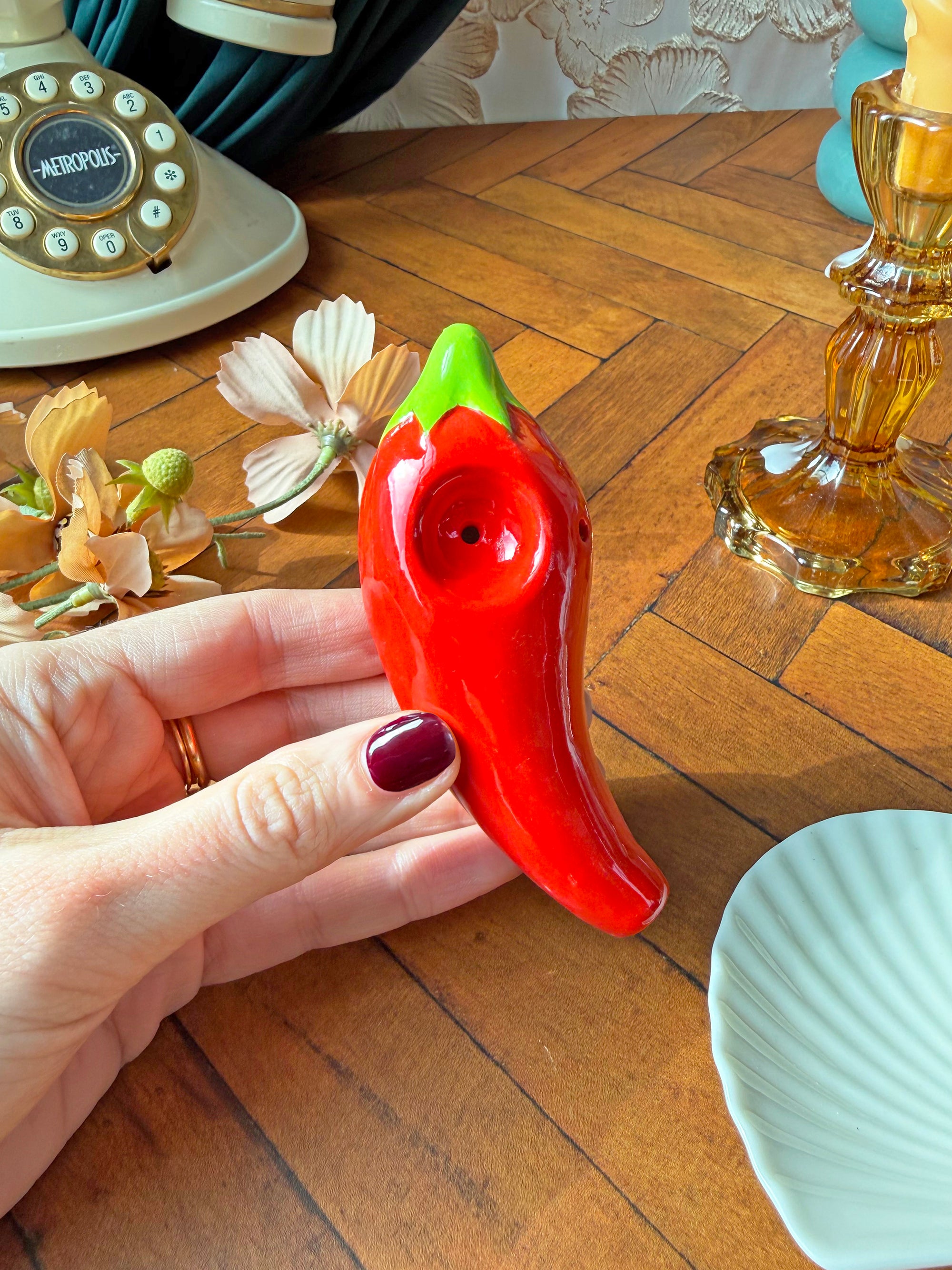 Ceramic Hot! Pepper Pipe