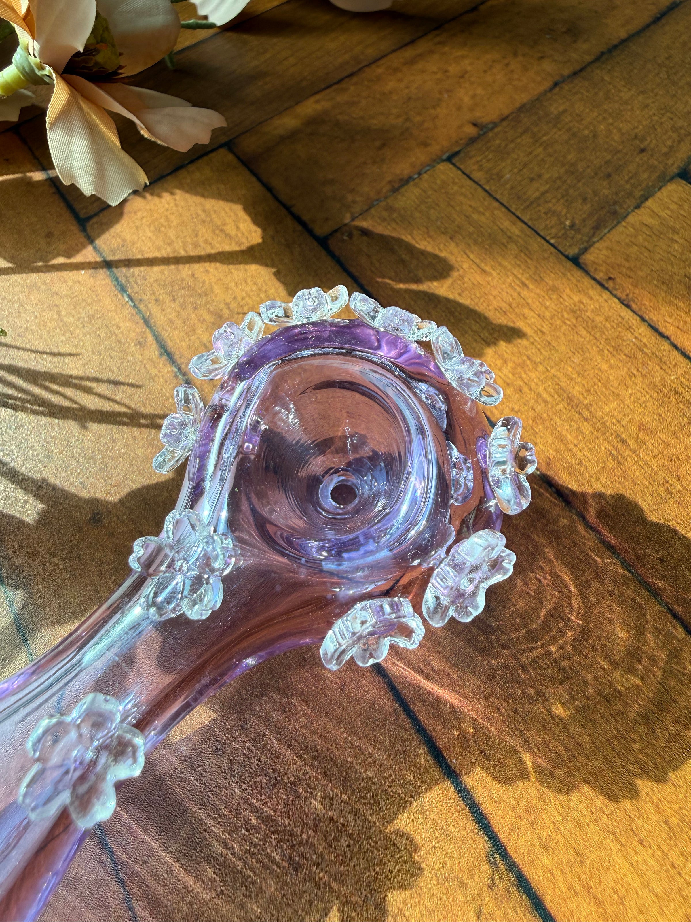 Crystal Flower Pipe- Purple