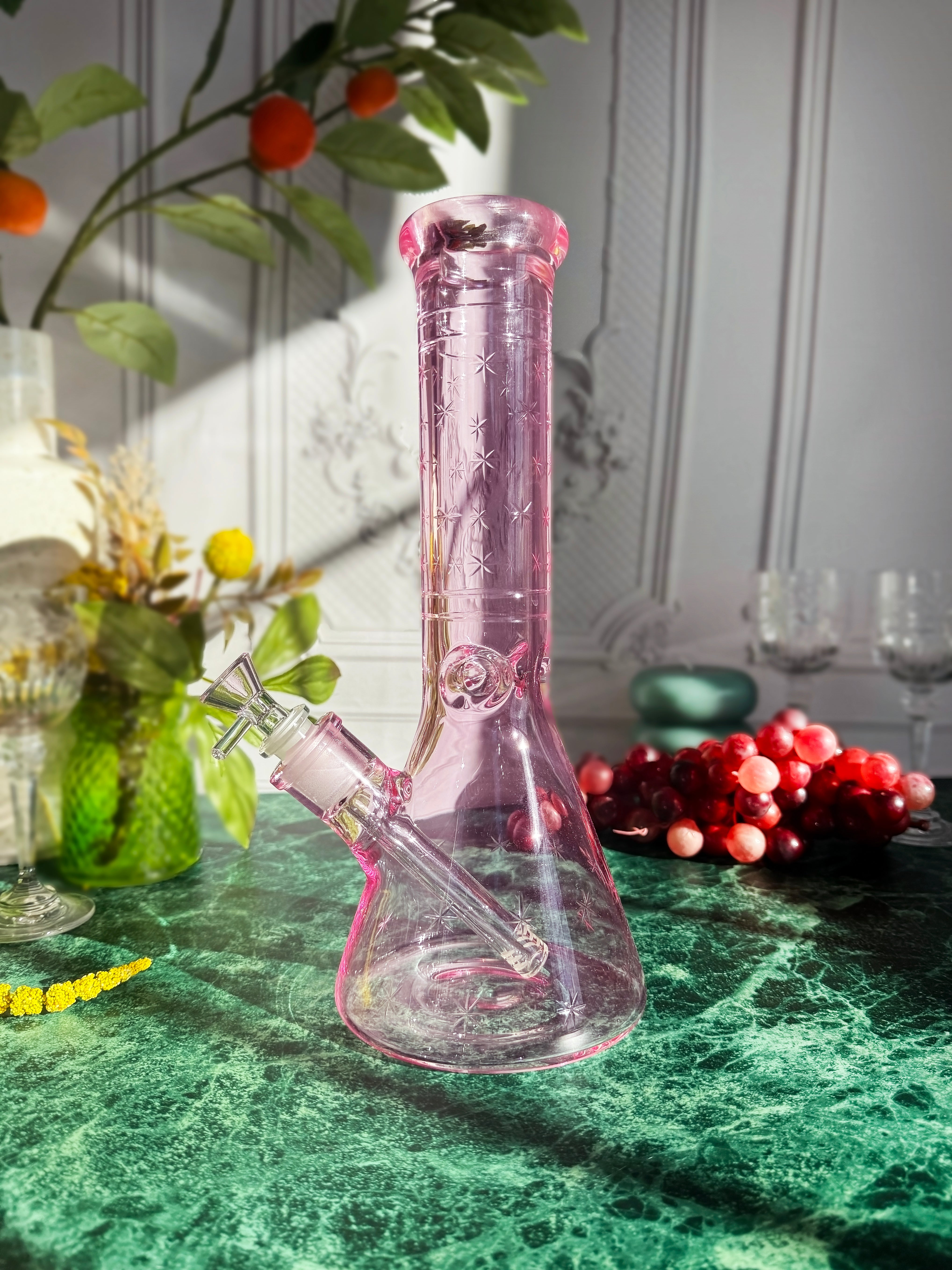 Pink Bongo Starburst Bong- Pink – Shop Burning Love