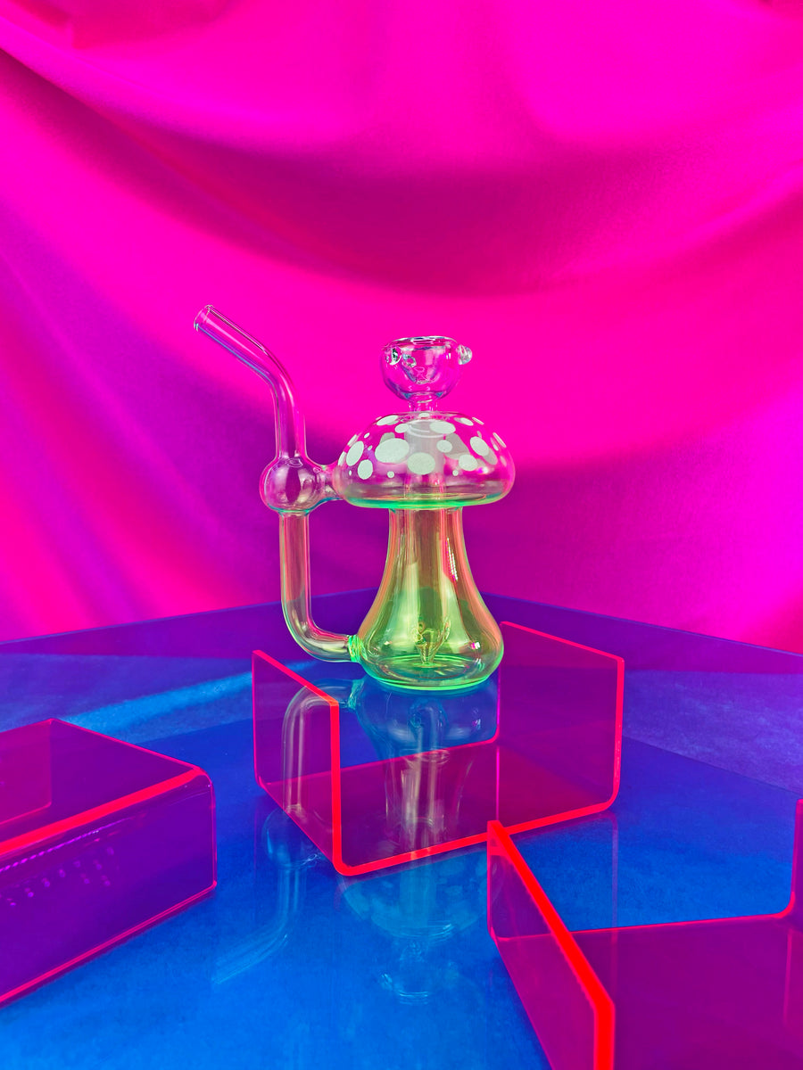 Mini Toadstool Bubbler - Green