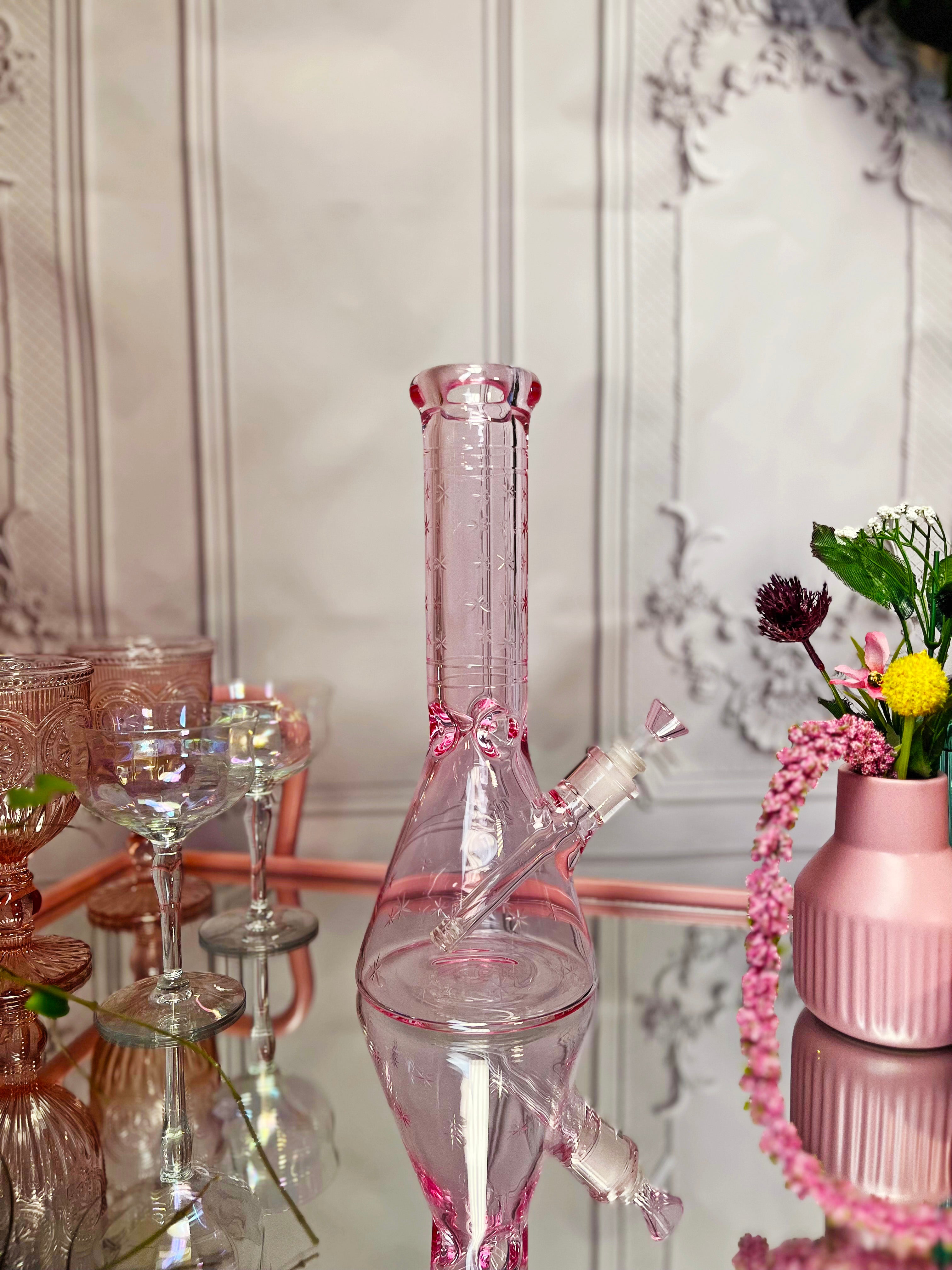 Pink Bongo Starburst Bong- Pink – Shop Burning Love