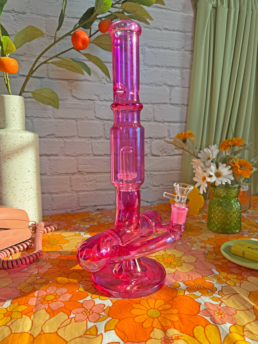 15.5" High Times Water Pipe - Pink