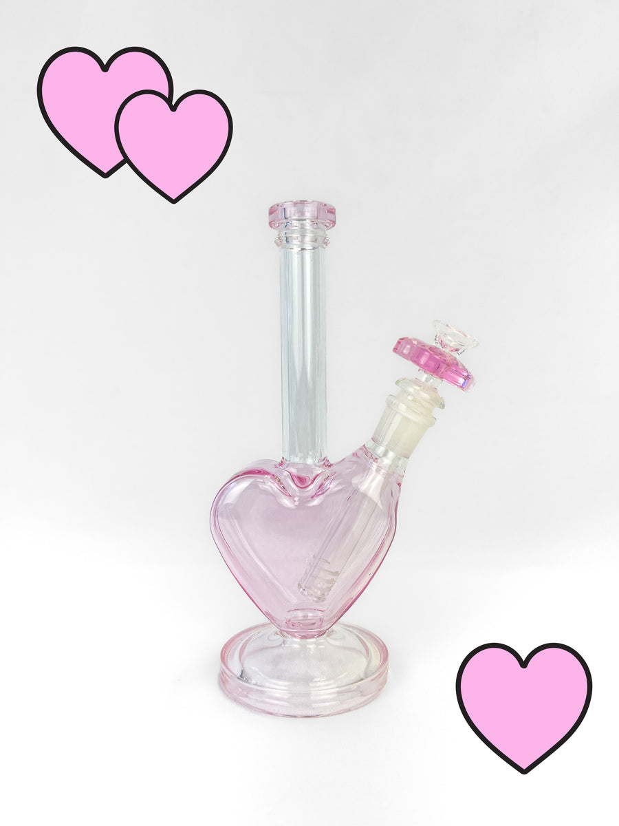 Heart Water Pipe- Pink