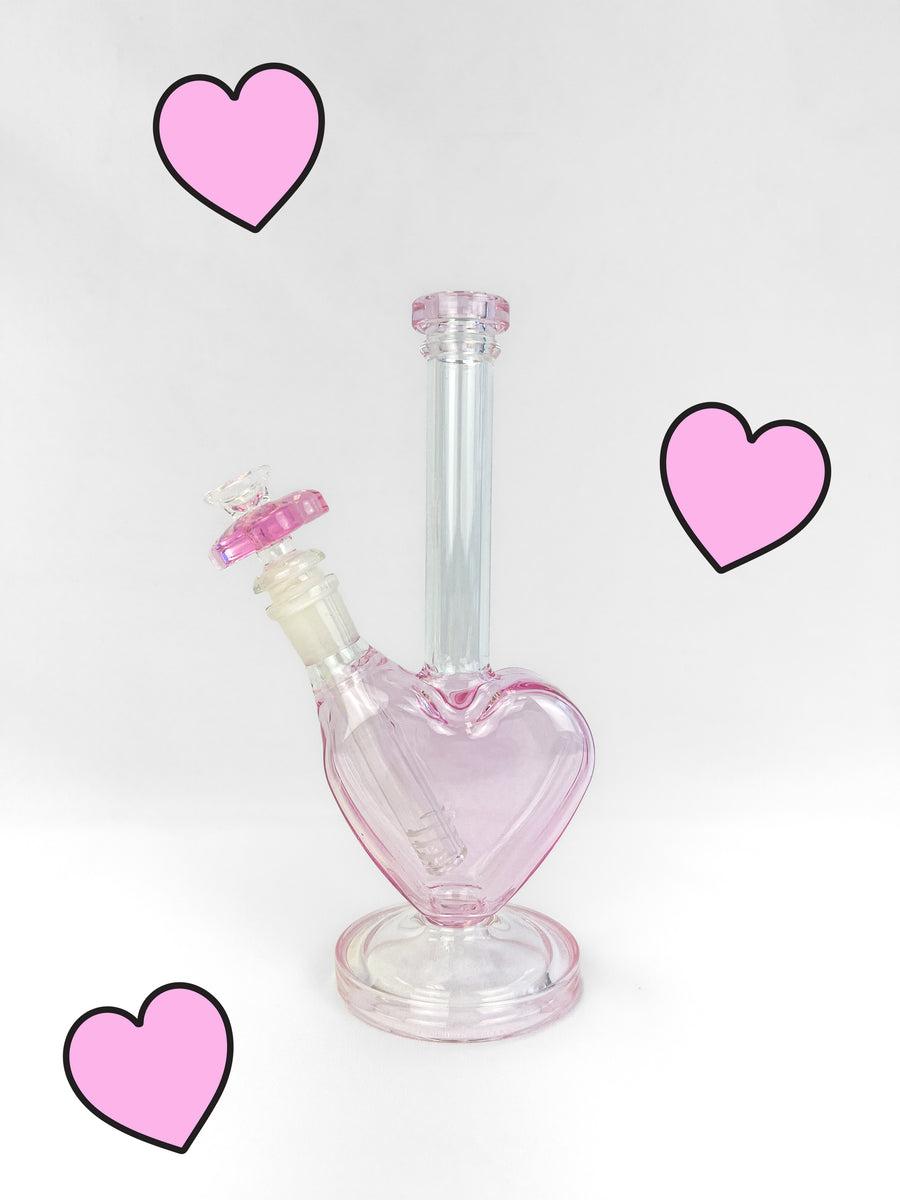 Heart Water Pipe- Pink