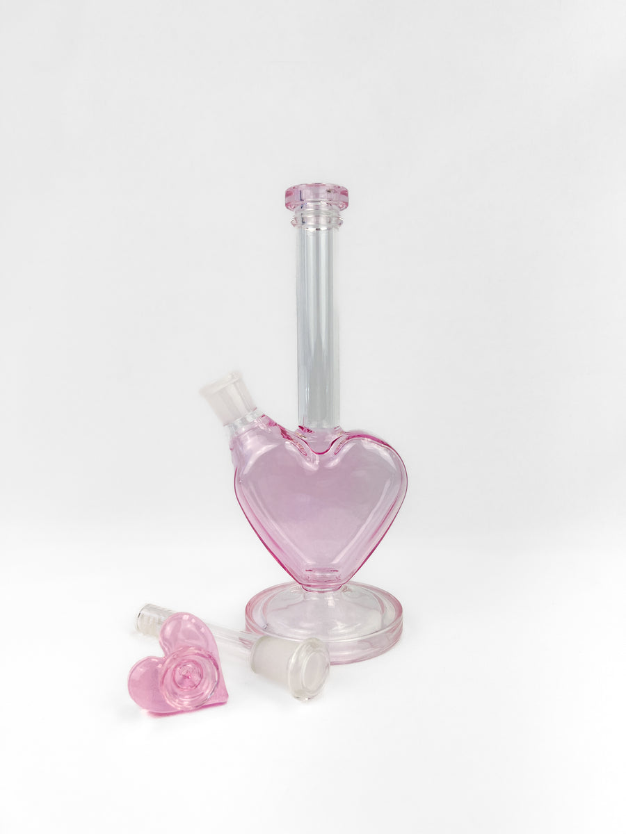 Heart Water Pipe- Pink