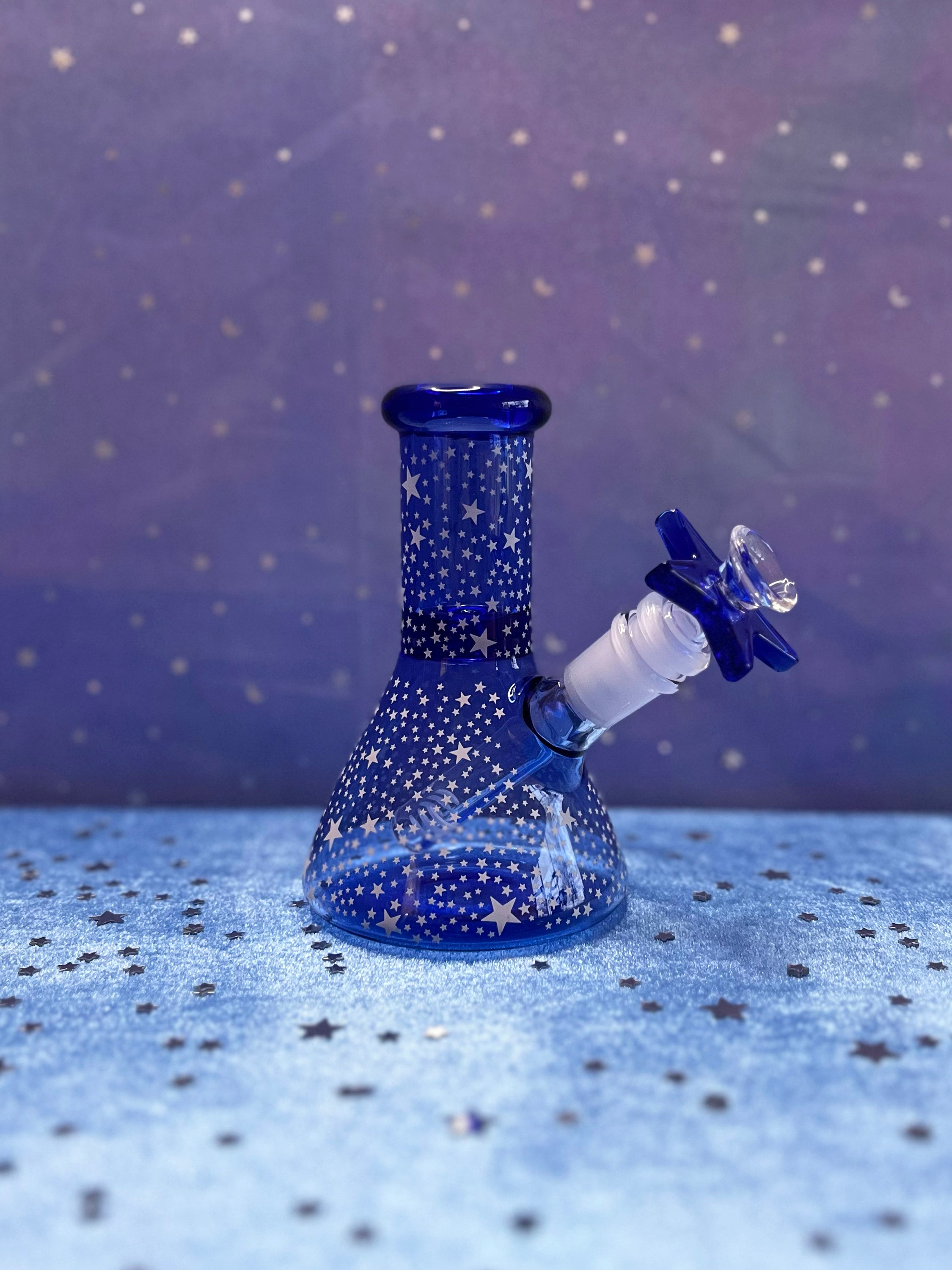 Celestial Mini Bong (glow in the dark!)- Blue