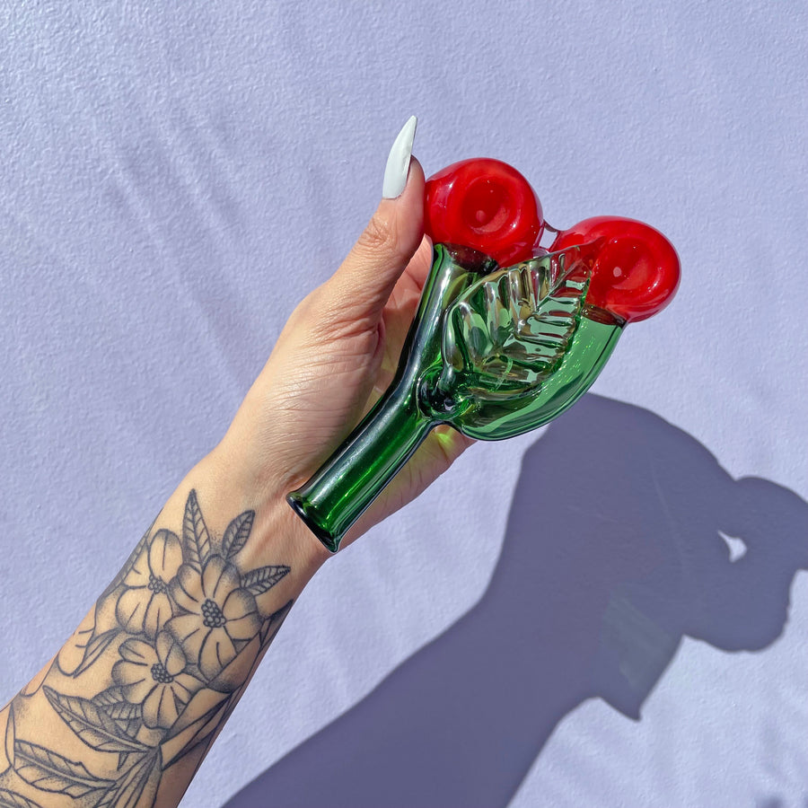 Glass Fruit Pipe in Cherry