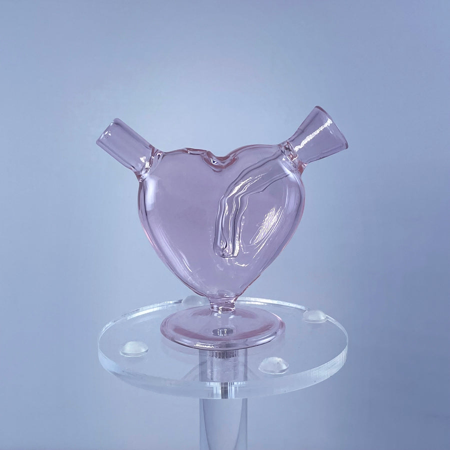 Mini Heart Bubbler- pink