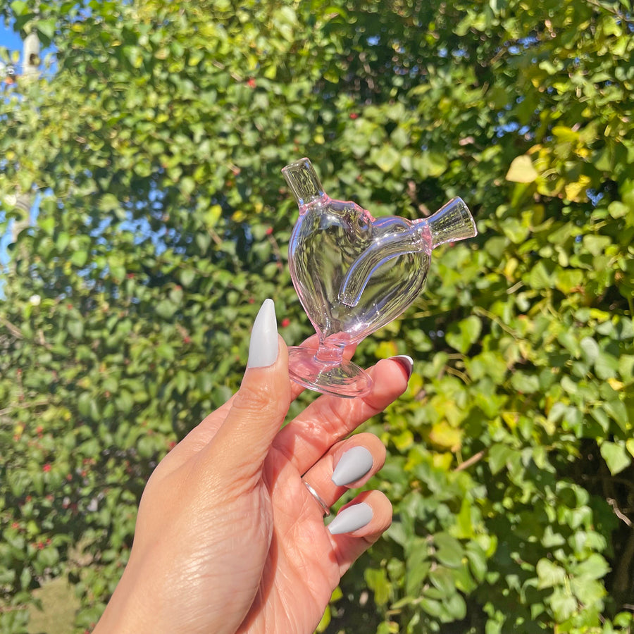 Mini Heart Bubbler- pink