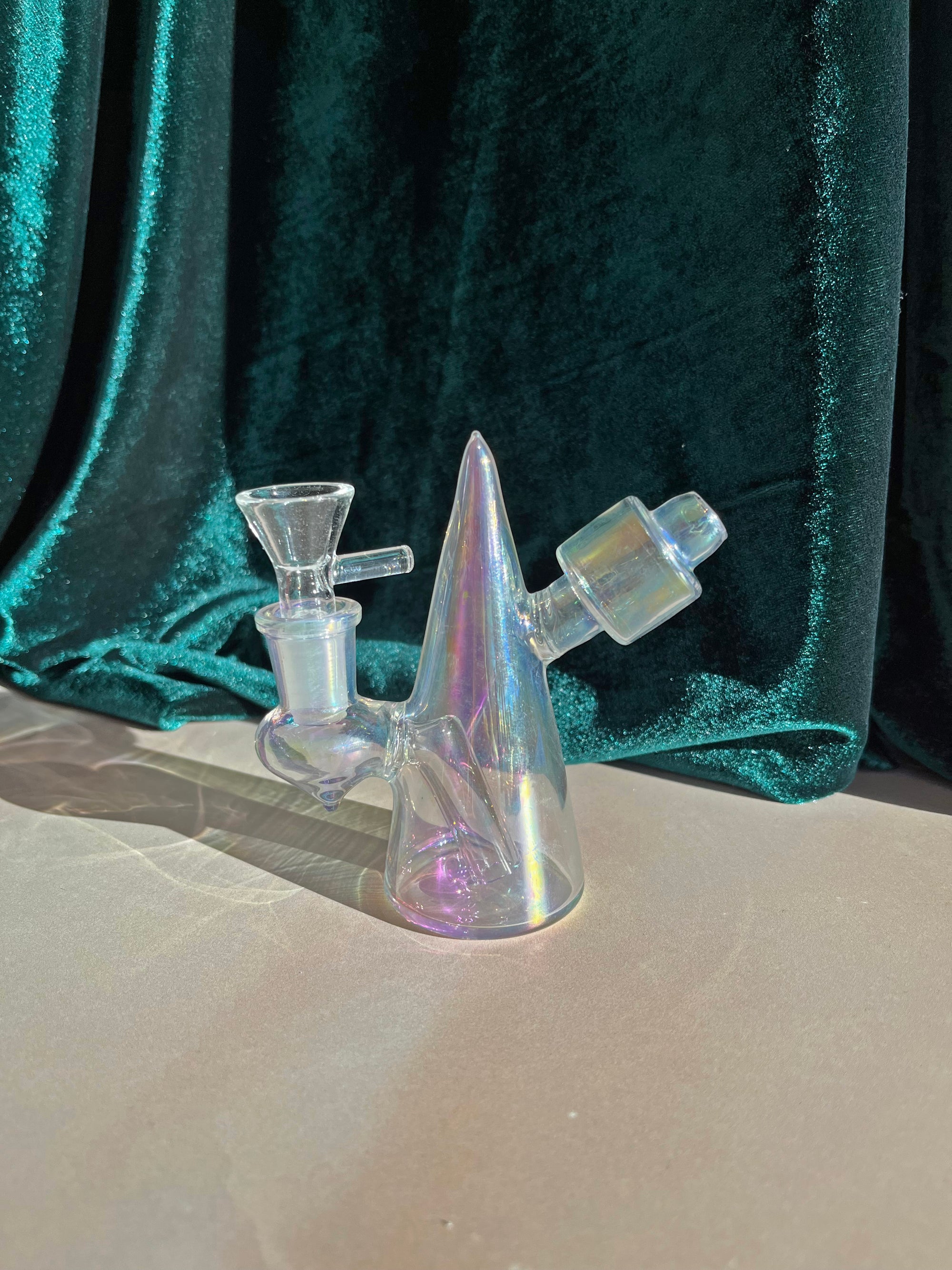 Mini cone bubbler- Iridescent