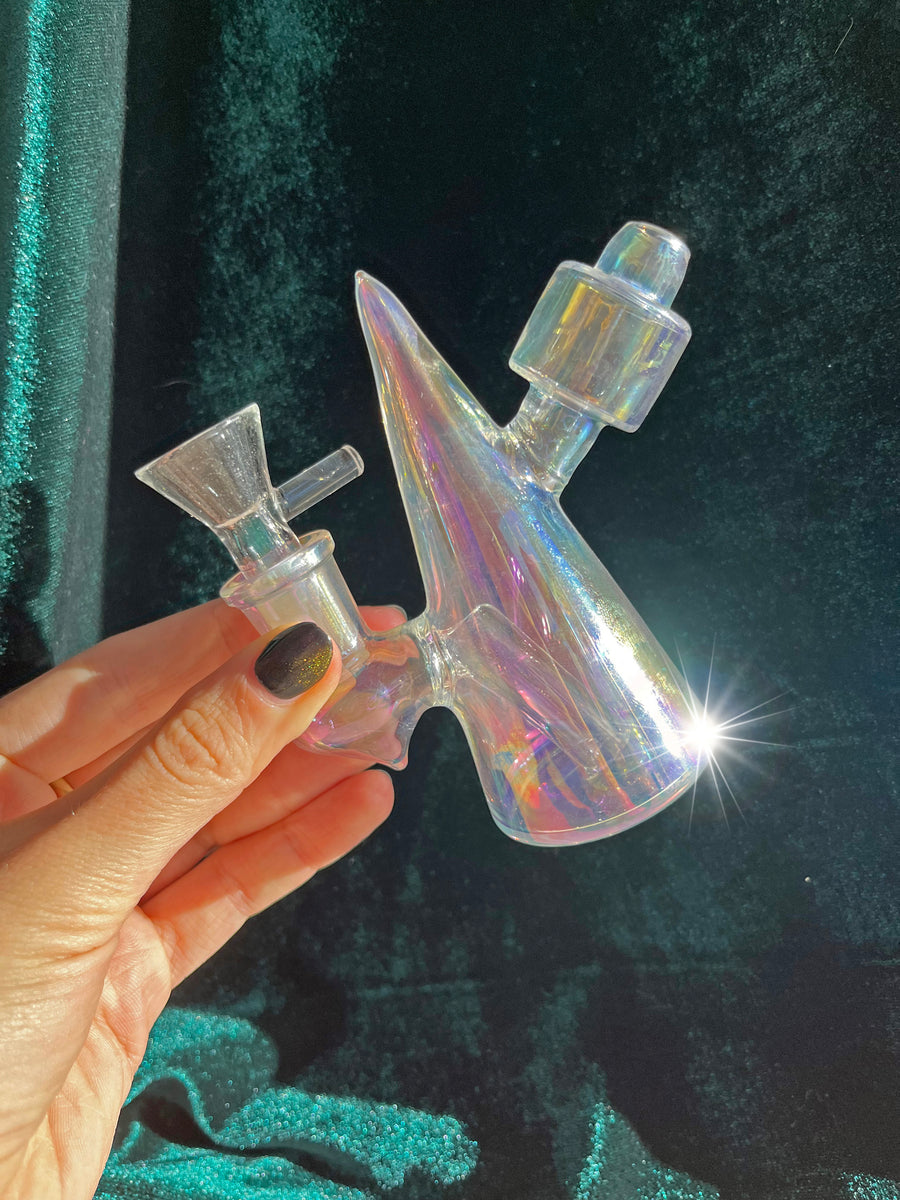 Mini cone bubbler- Iridescent