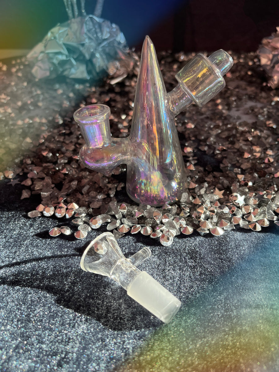 Mini cone bubbler- Iridescent