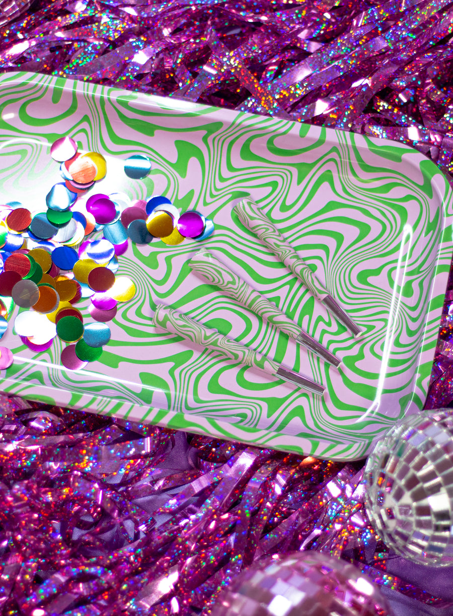 Psychedelic Swirl XL Rolling Tray