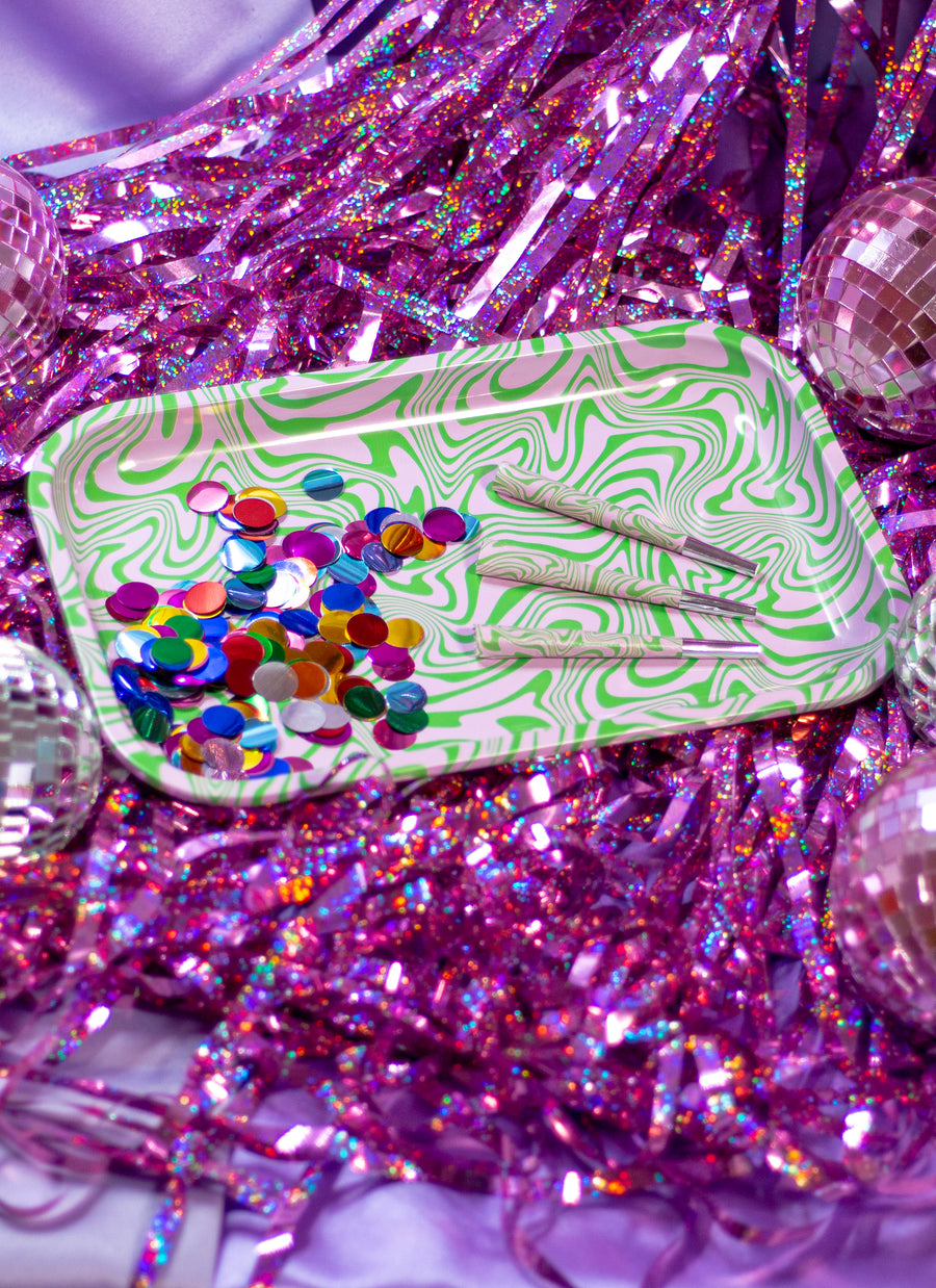Psychedelic Swirl XL Rolling Tray