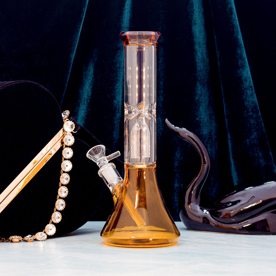 10" Bell Bottom Bong- Amber
