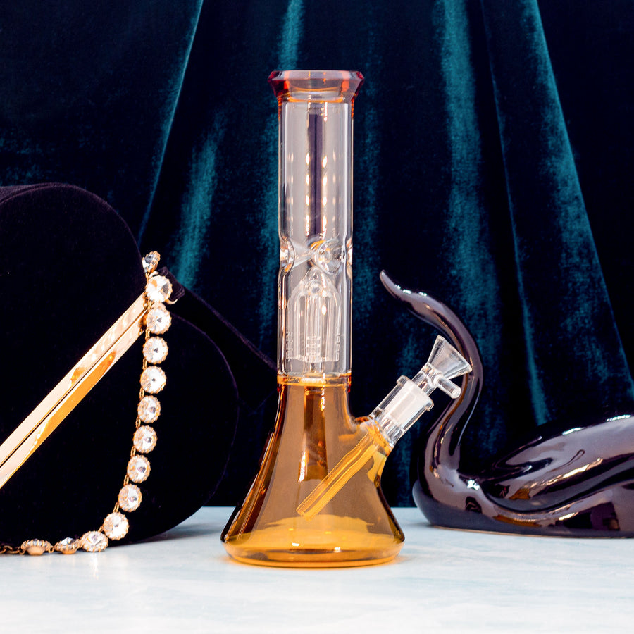 10" Bell Bottom Bong- Amber
