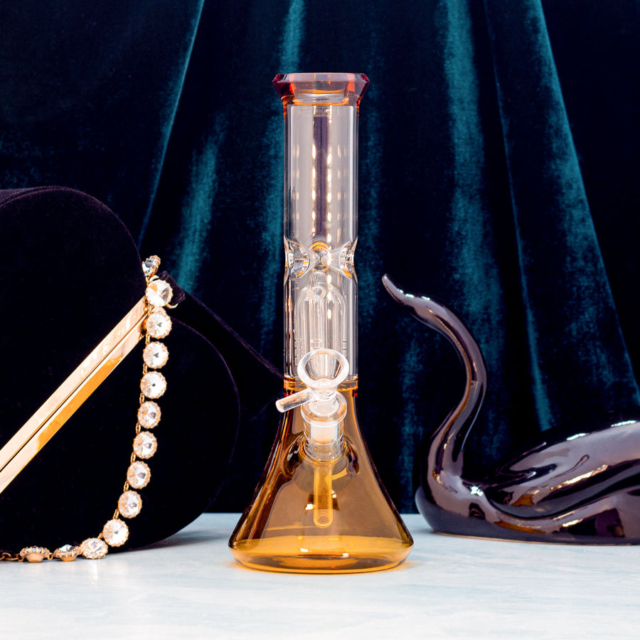 10" Bell Bottom Bong- Amber