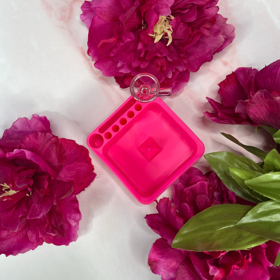 Pink Silicone Debowler Ash Tray
