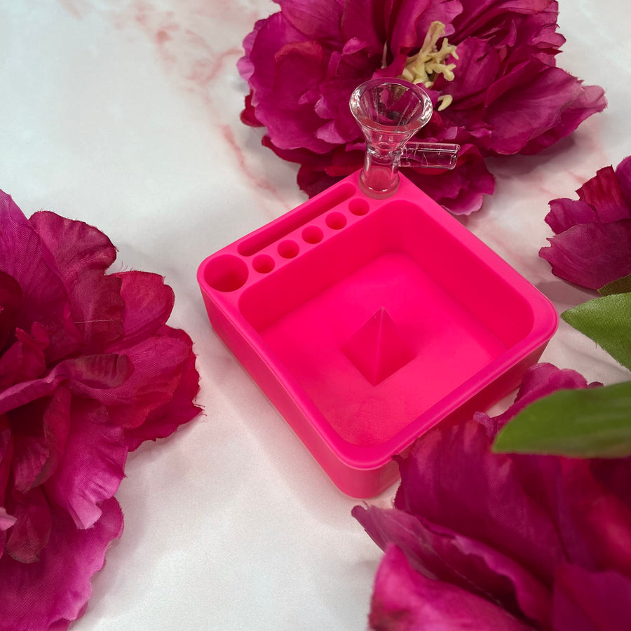 Pink Silicone Debowler Ash Tray