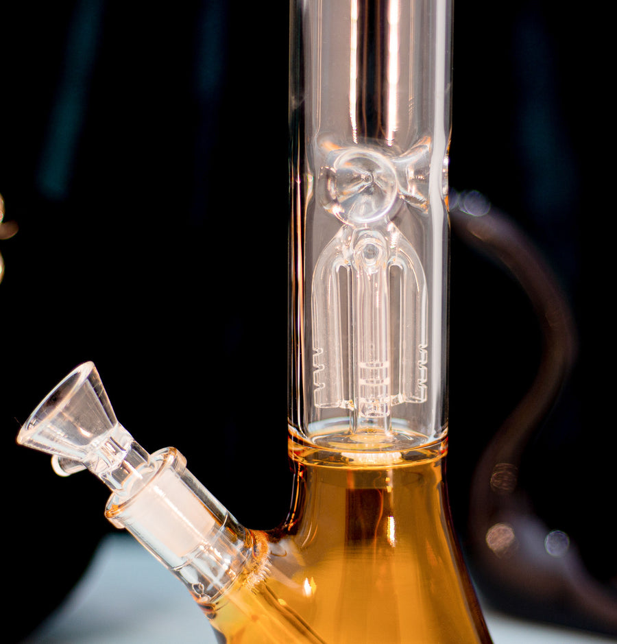 10" Bell Bottom Bong- Amber