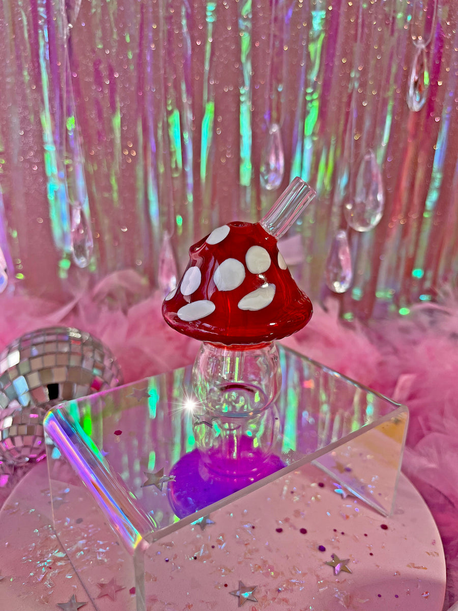 Mushroom Joint Bubbler- Red
