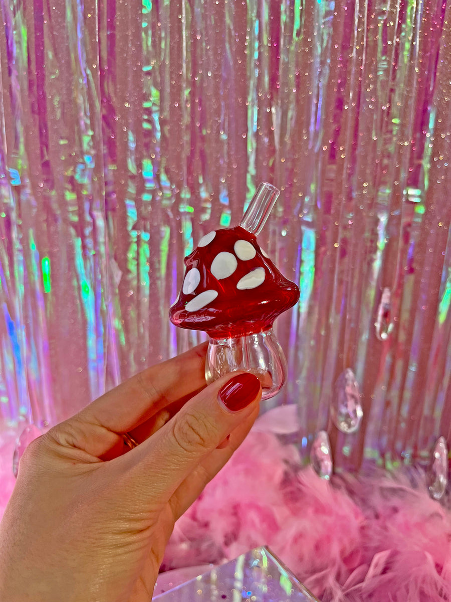 Mushroom Joint Bubbler- Red