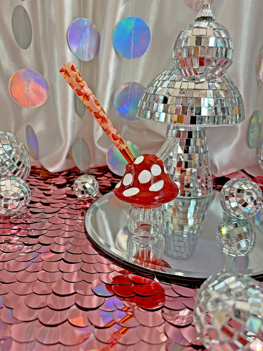Mushroom Joint Bubbler- Red