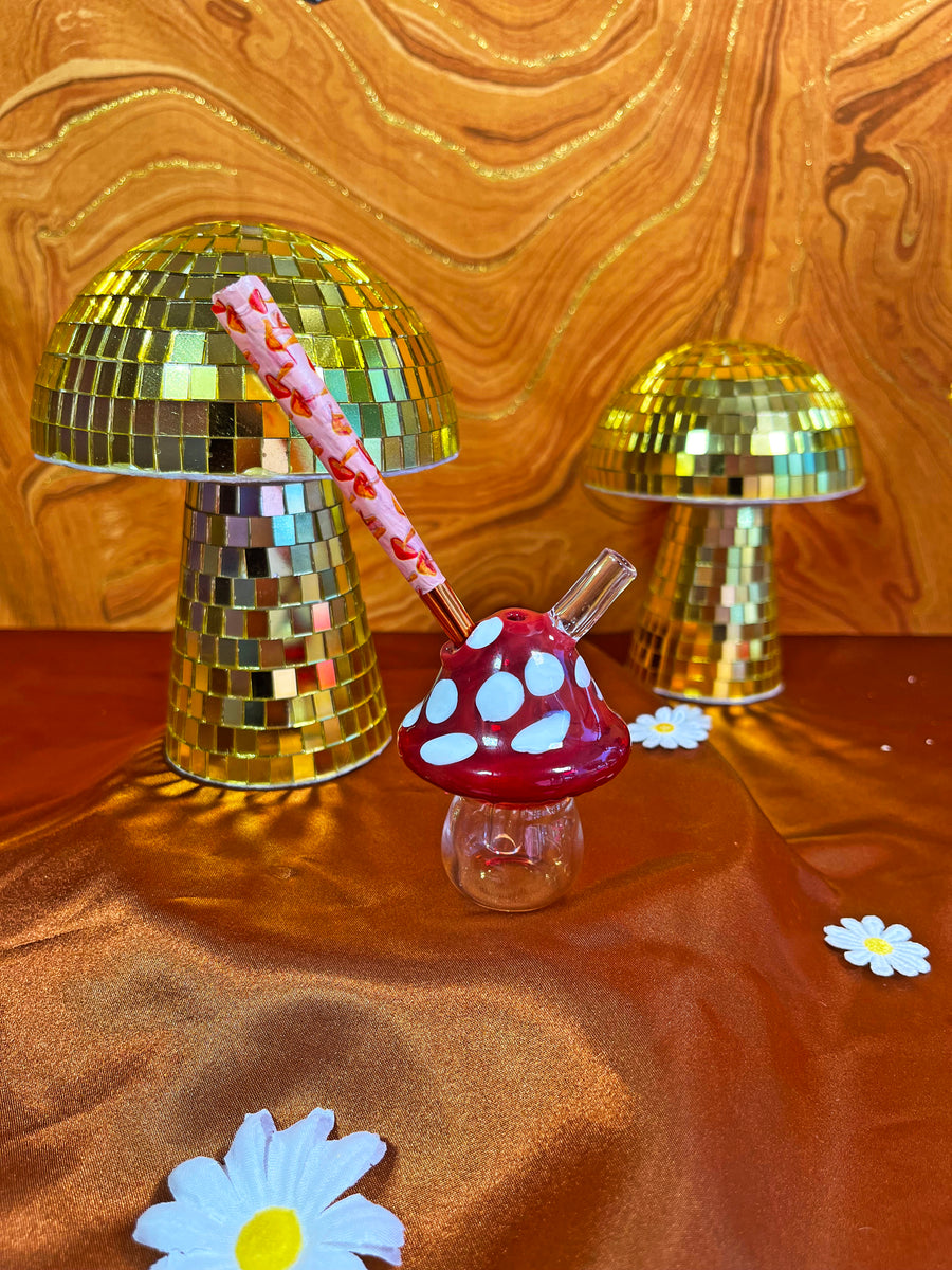 Mushroom Joint Bubbler- Red