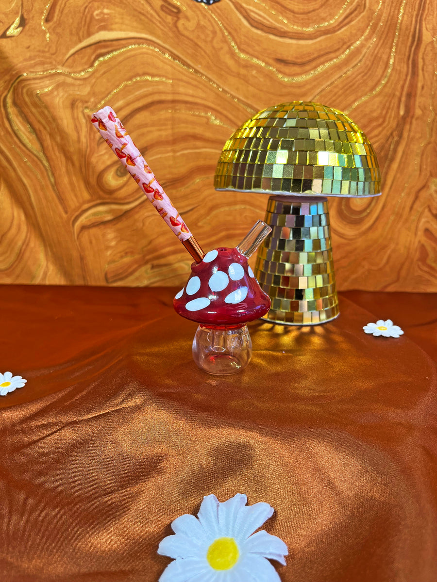 Mushroom Joint Bubbler- Red